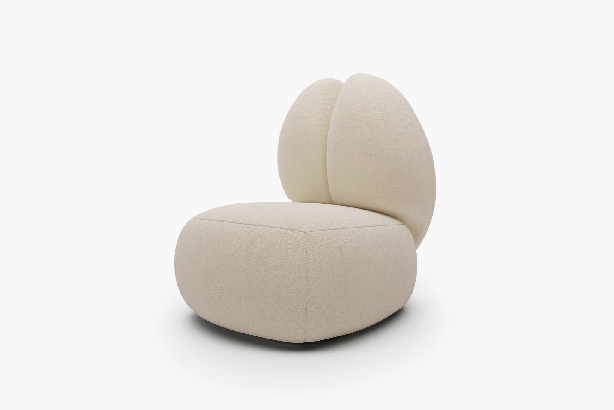 Moony Fleece Curved Accent Chair - Image 7