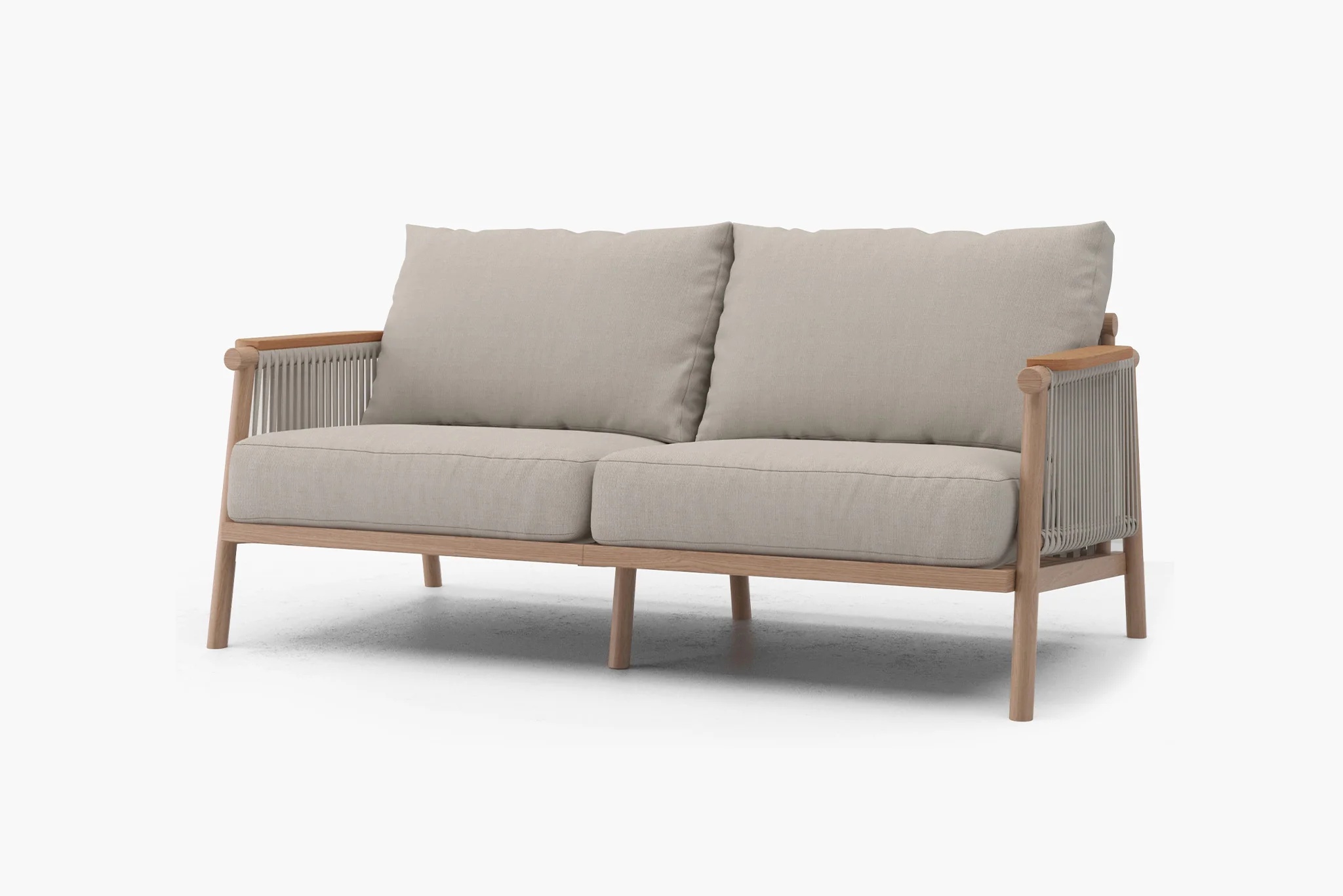 Moss Wood Grain Aluminum Outdoor Sofa Set - Image 10