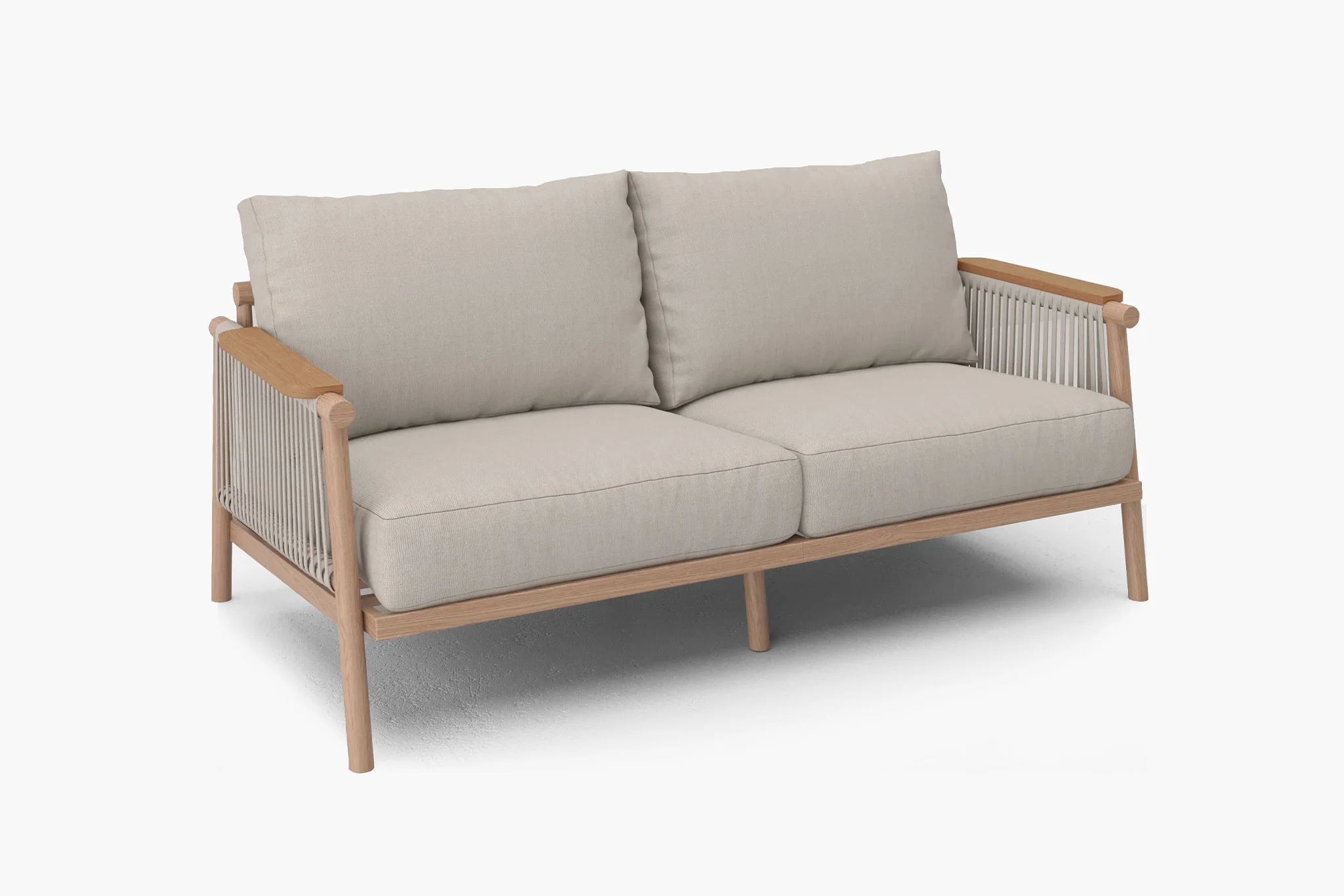 Moss Wood Grain Aluminum Outdoor Sofa Set - Image 11