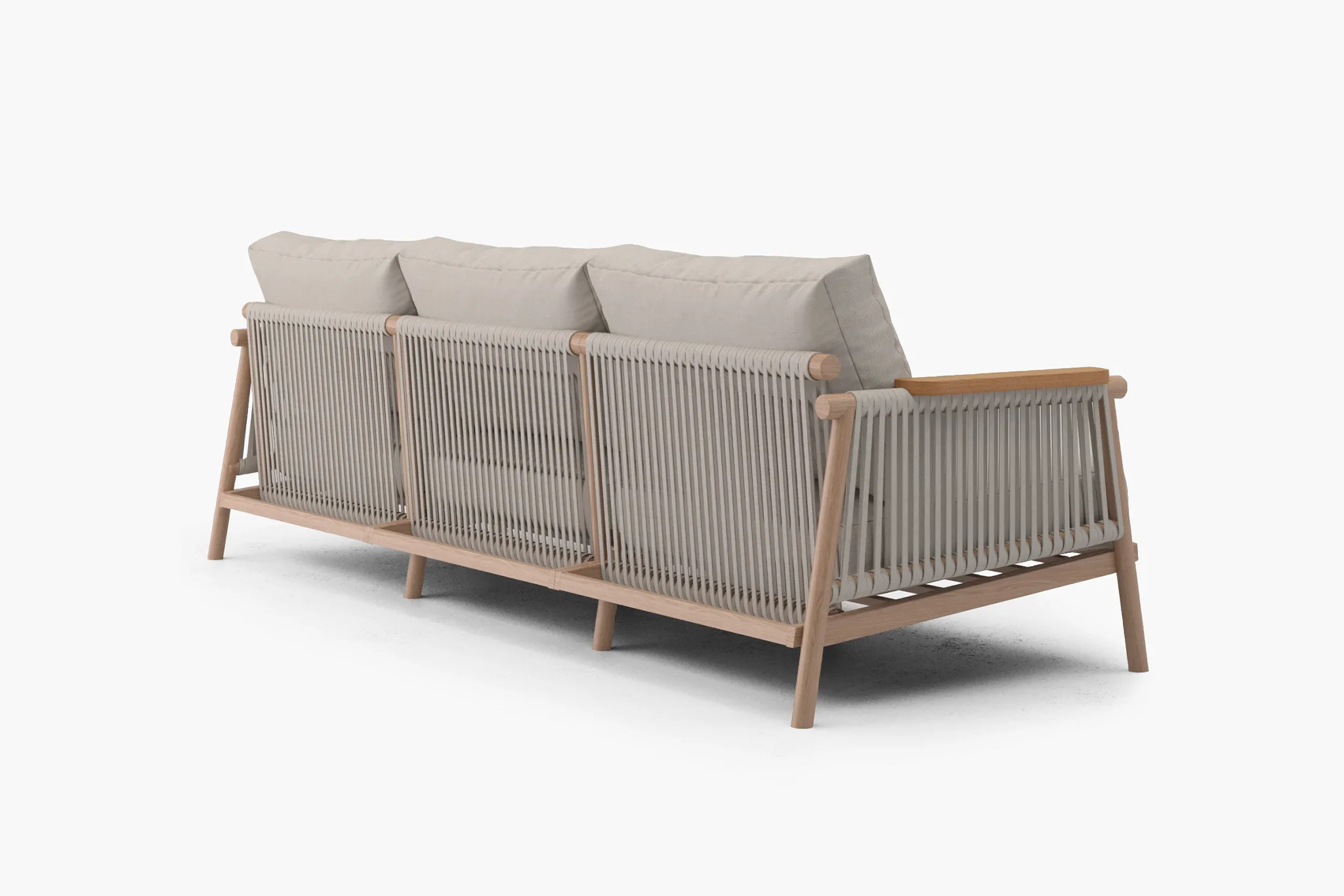 Moss Wood Grain Aluminum Outdoor Sofa Set - Image 5