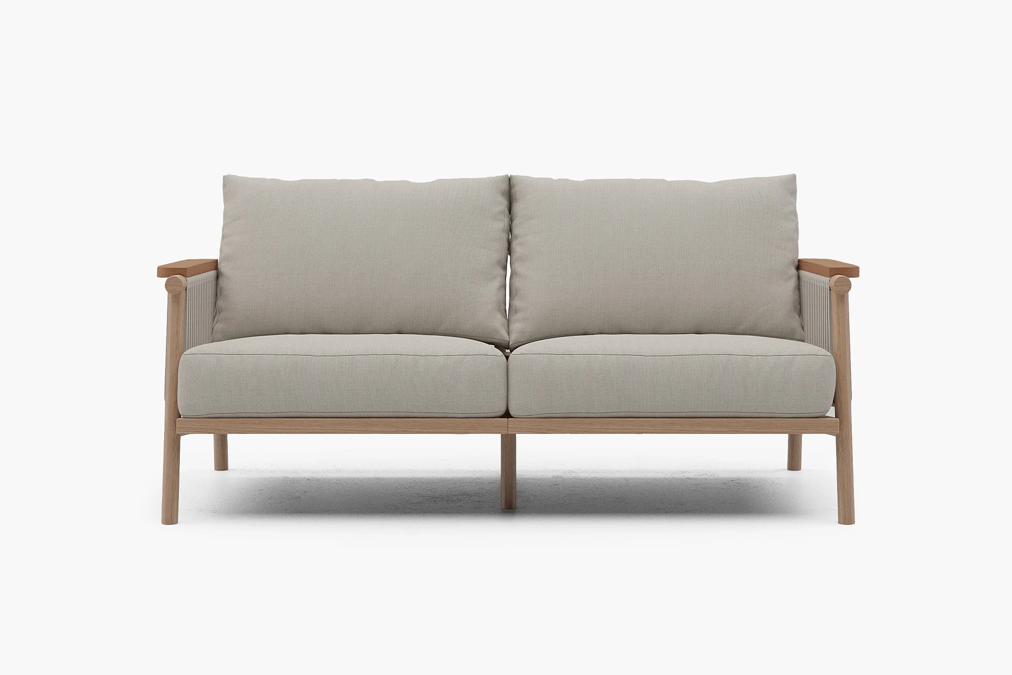 Moss Wood Grain Aluminum Outdoor Sofa Set - Image 8