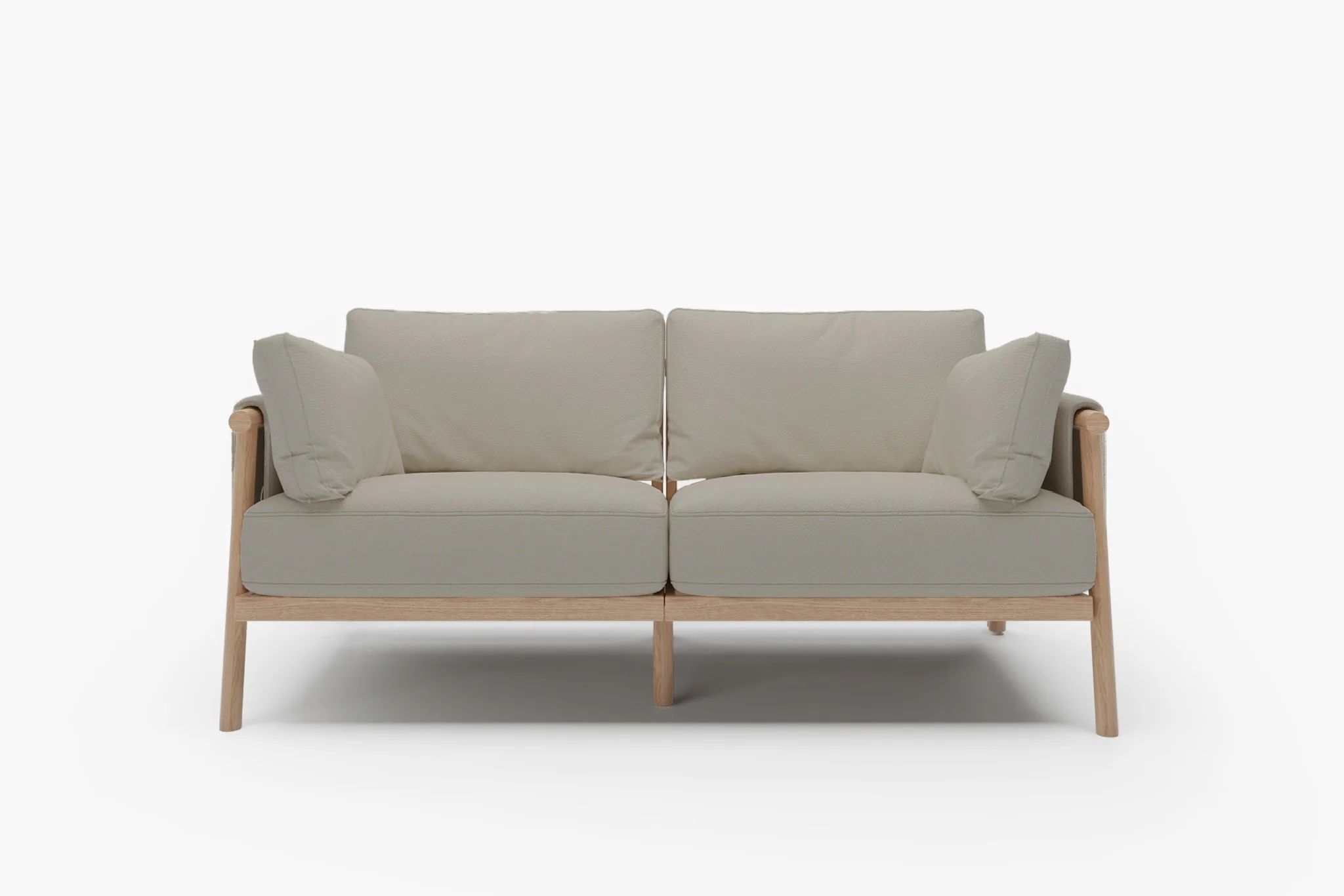 Moss Wood Grain Aluminum Indoor Sofa - Image 11