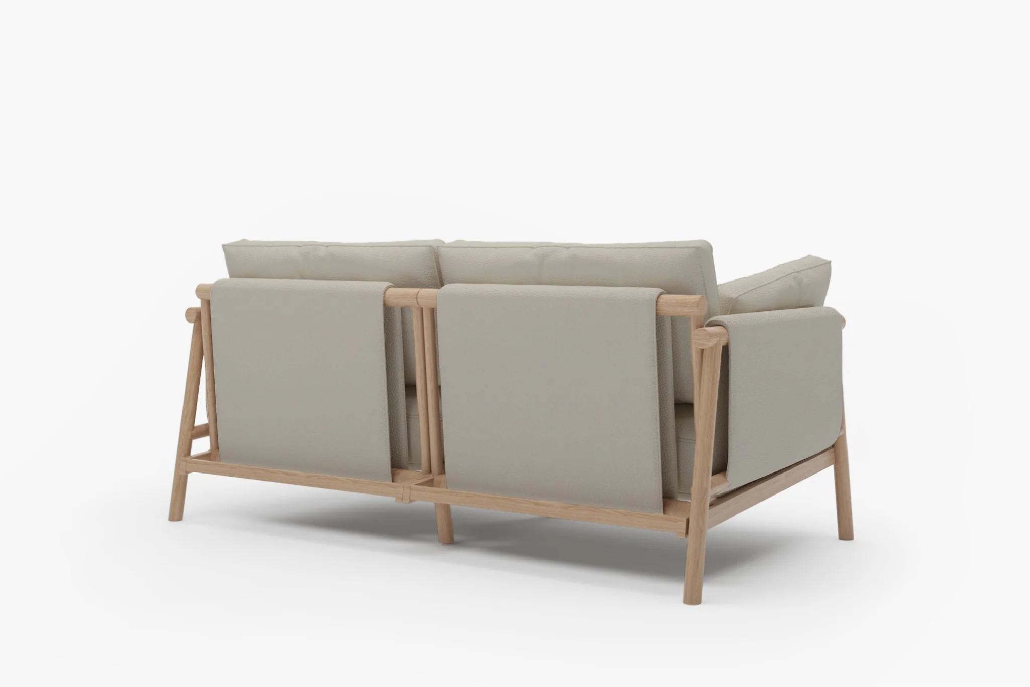 Moss Wood Grain Aluminum Indoor Sofa - Image 15