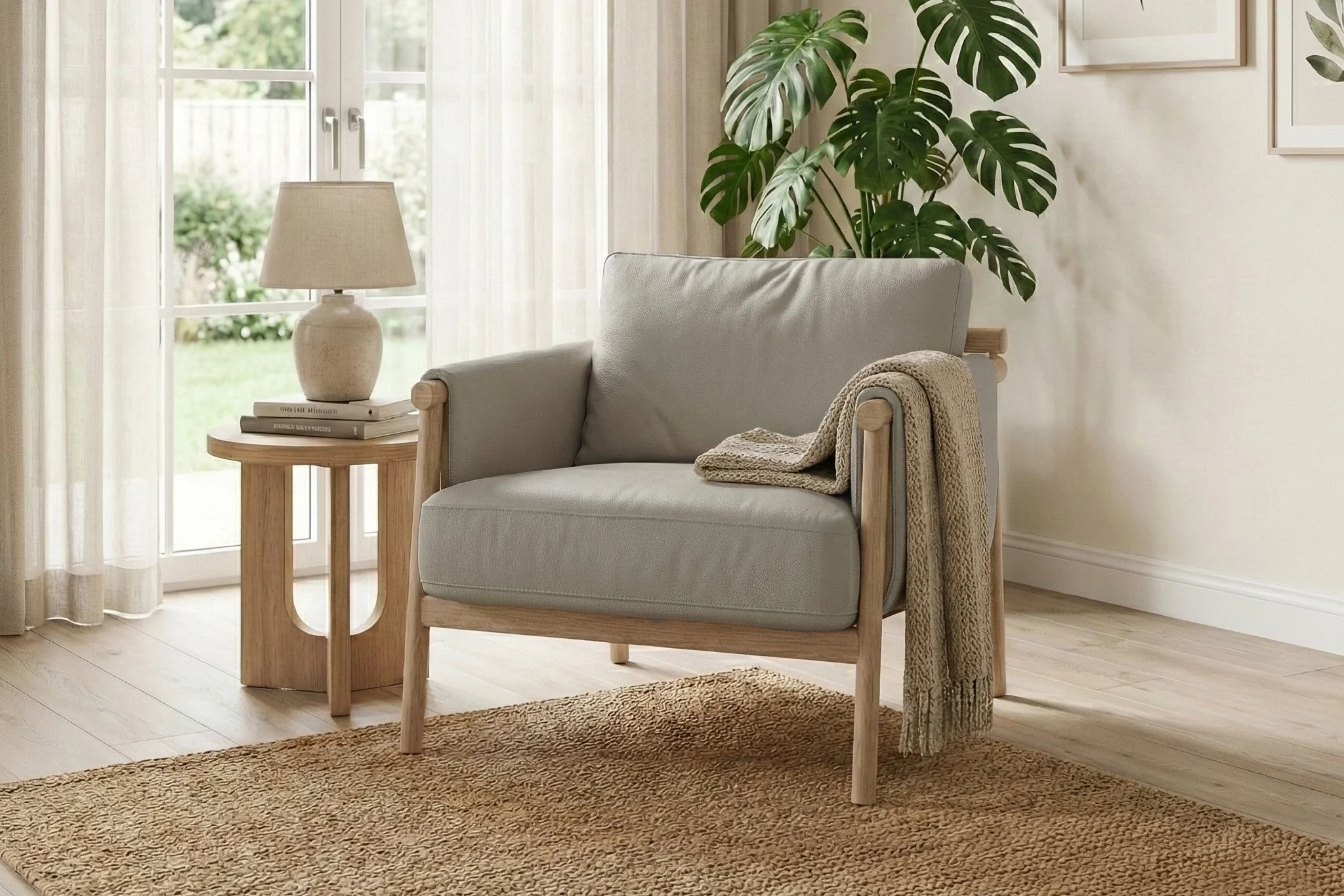 Moss Wood Grain Aluminum Indoor Sofa - Image 23