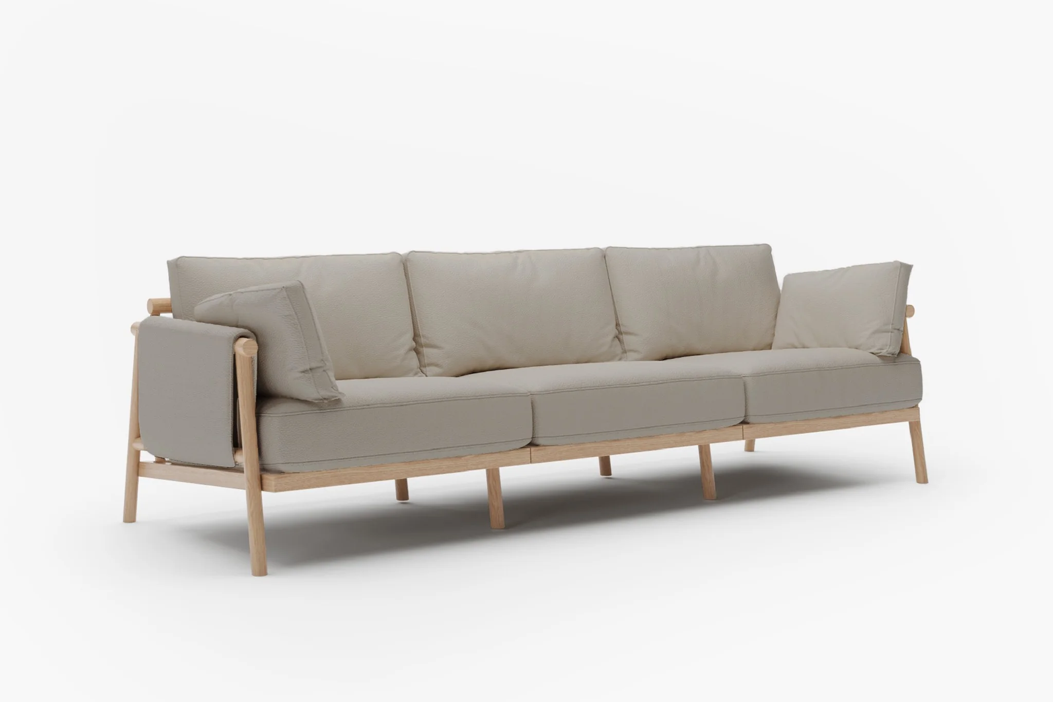 Moss Wood Grain Aluminum Indoor Sofa - Image 4