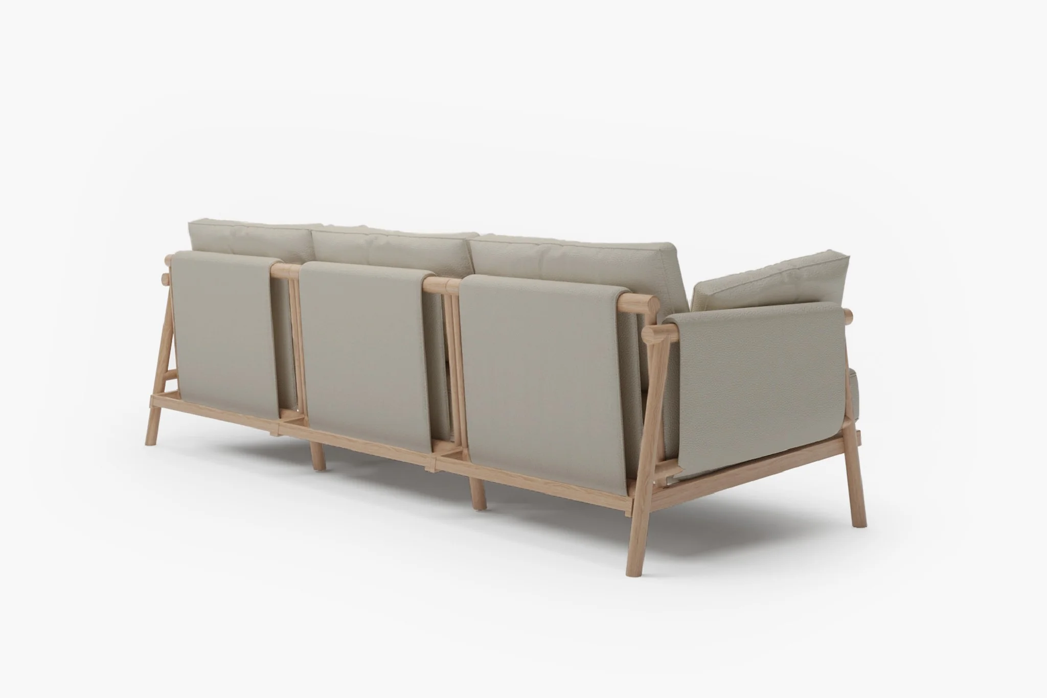Moss Wood Grain Aluminum Indoor Sofa - Image 6