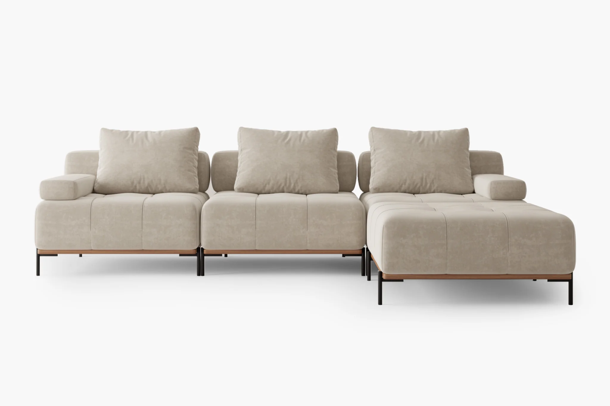 Nivala Suedette Reversible Modular Sofa - Image 11