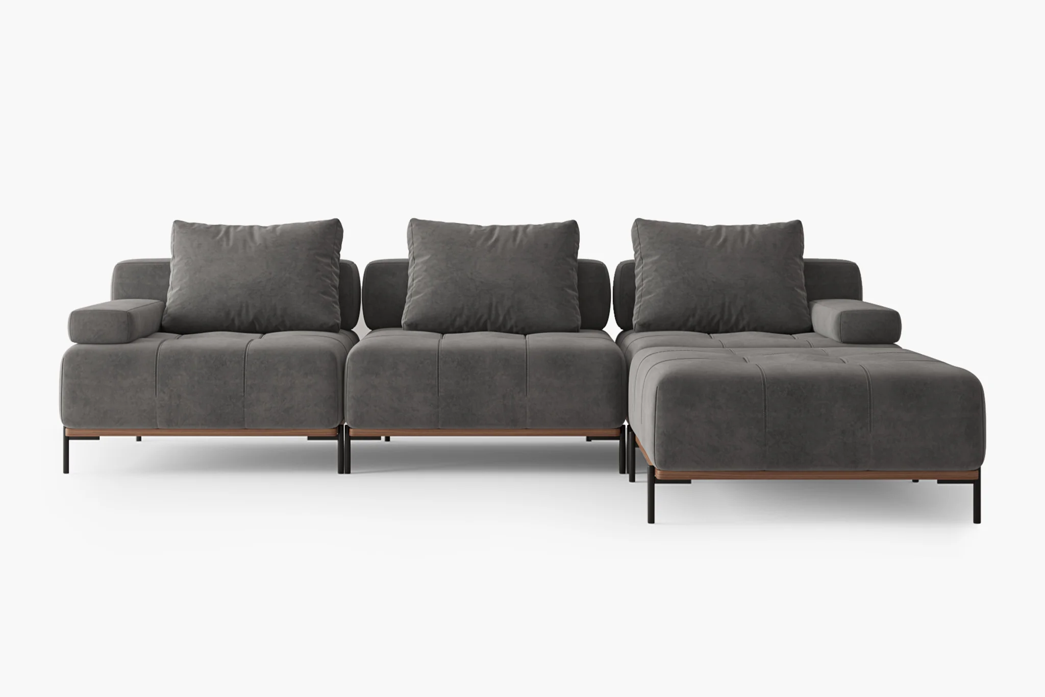 Nivala Suedette Reversible Modular Sofa - Image 19