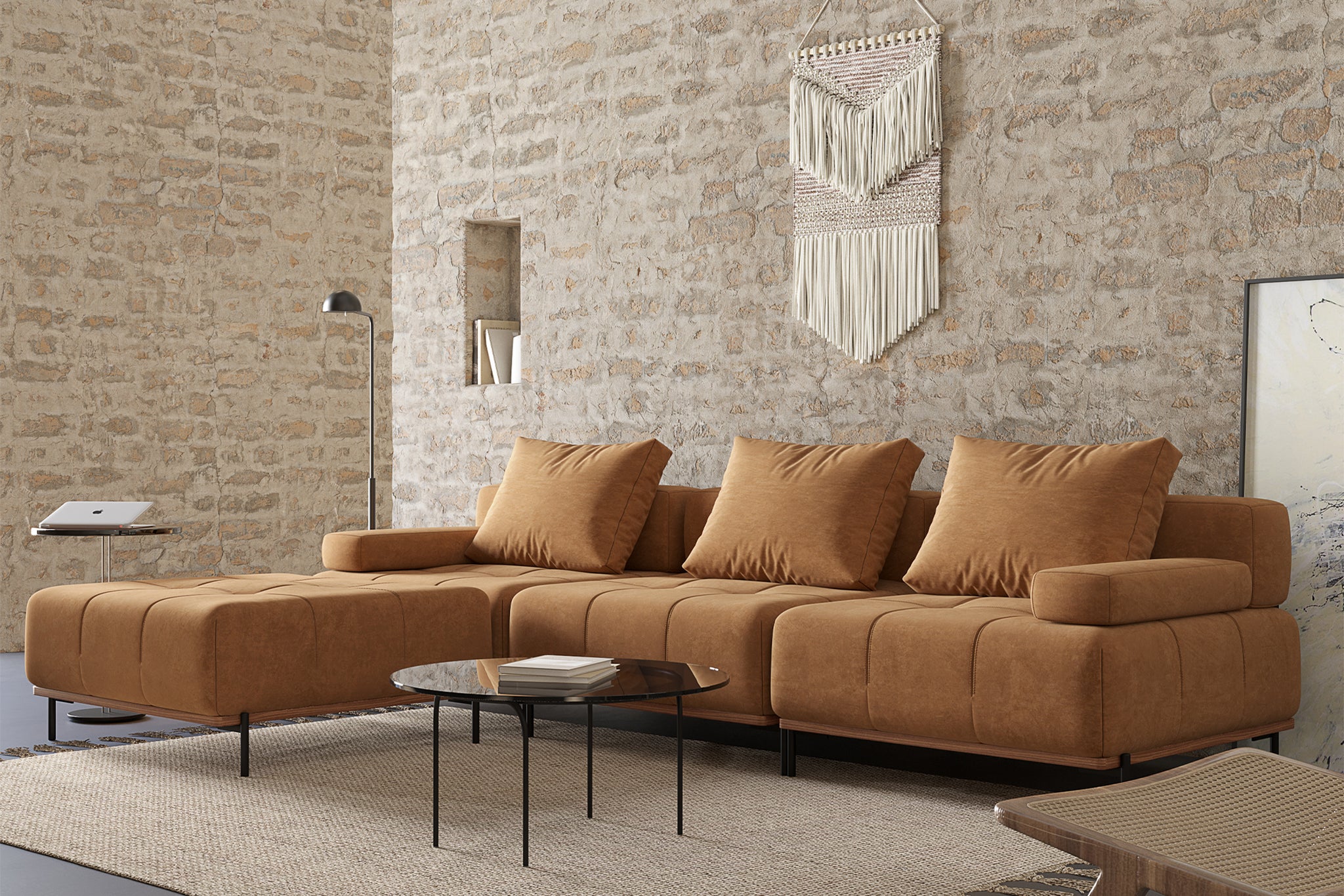Nivala Suedette Reversible Modular Sofa - Image 28