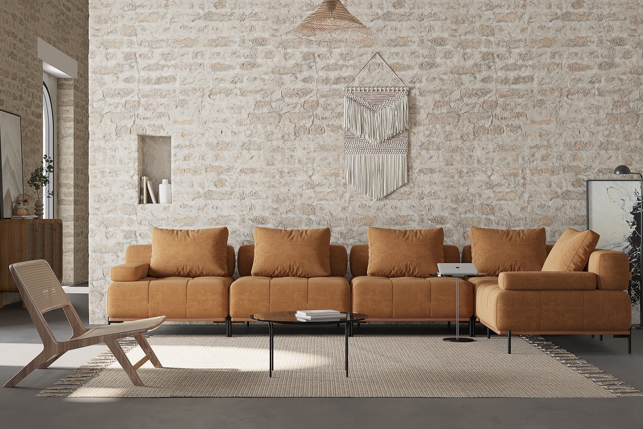 Nivala Suedette Reversible Modular Sofa - Image 32