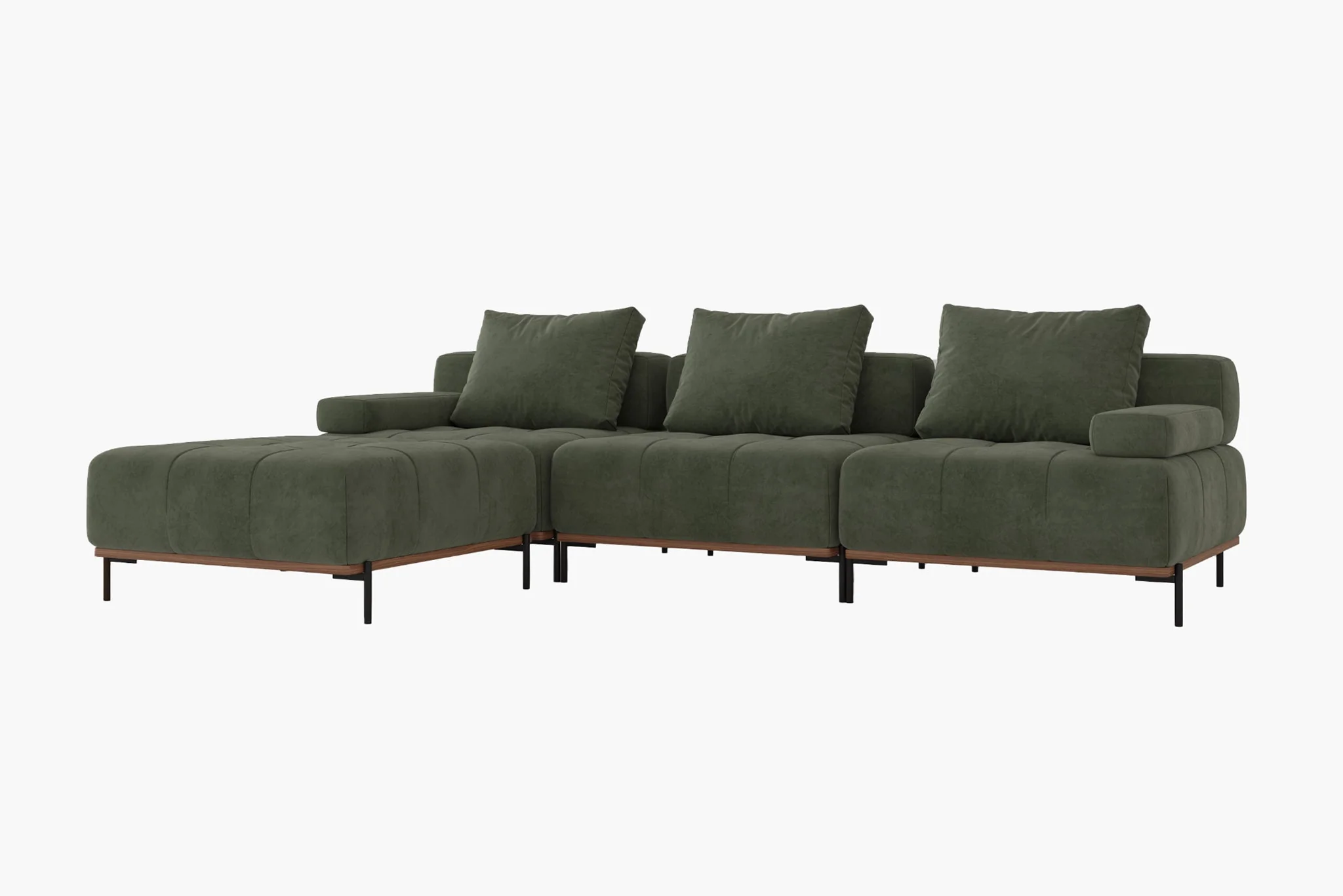 Nivala Suedette Reversible Modular Sofa - Image 4