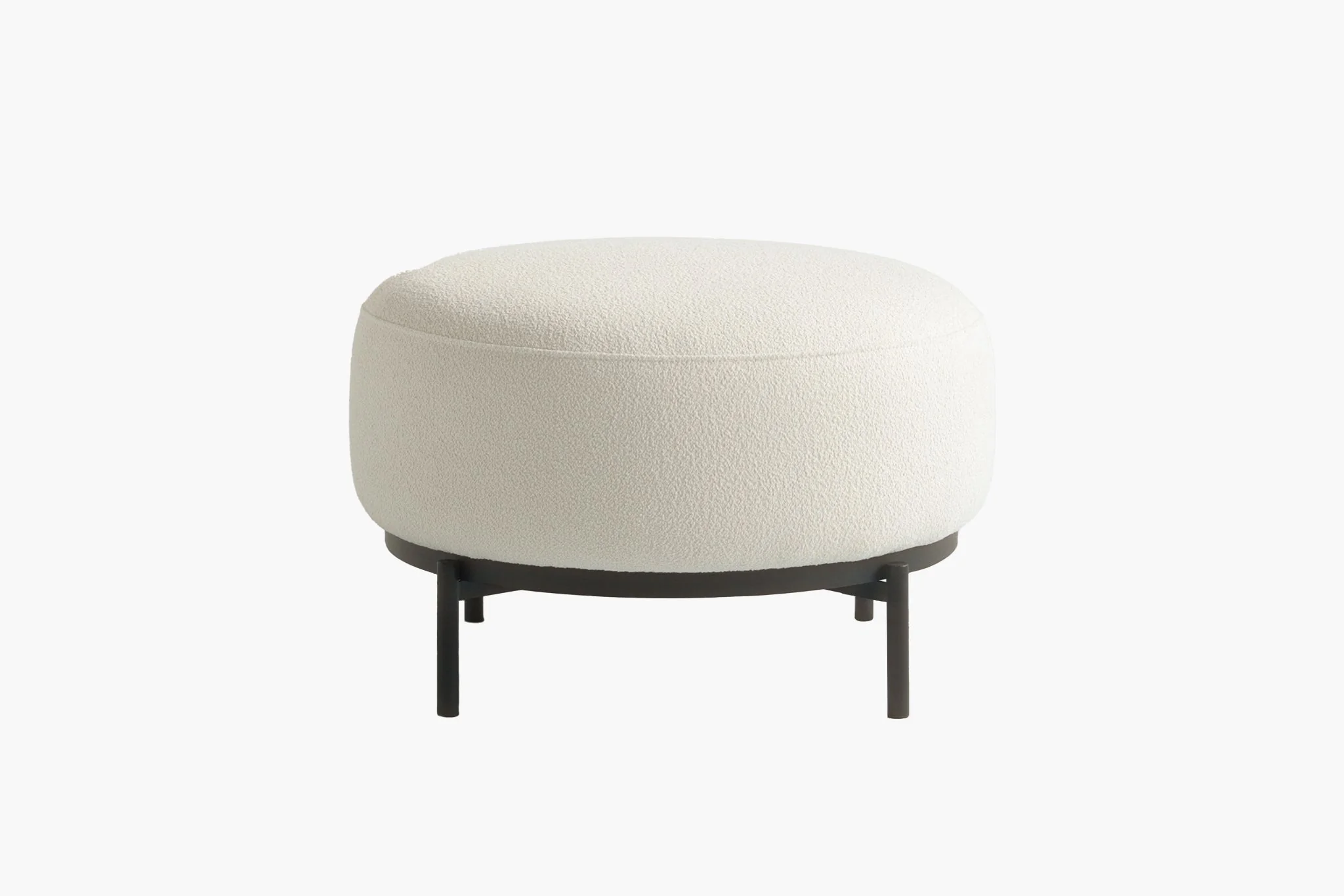 Orla Boucle Round Lounge Chair and Ottoman - Image 10