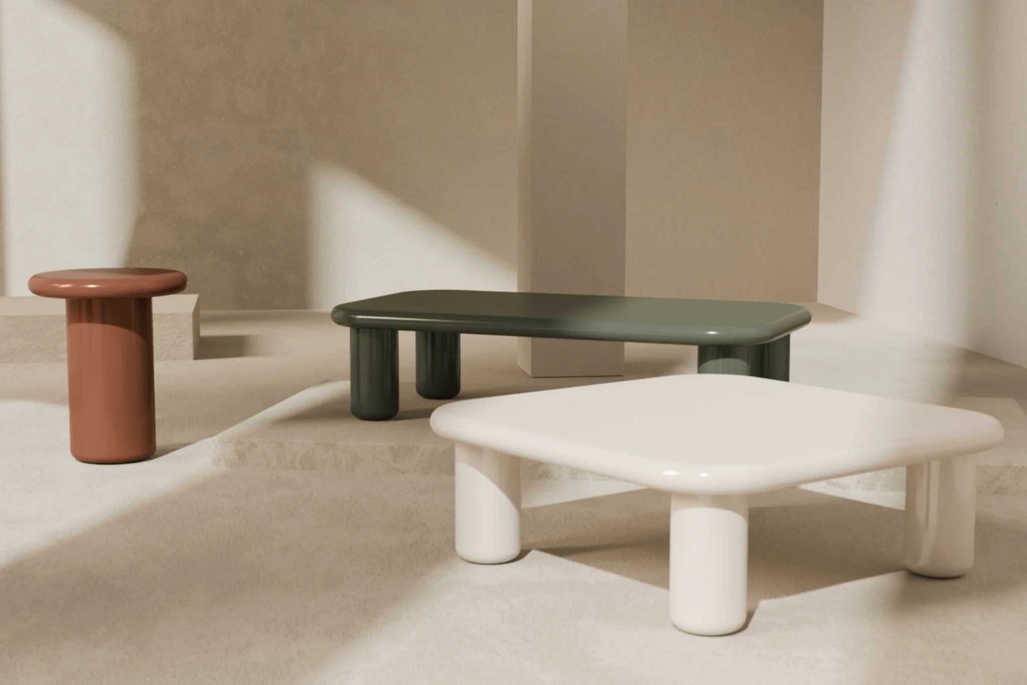 Pebble Companions Soft Hue Arc-Edge Long Table - Image 21