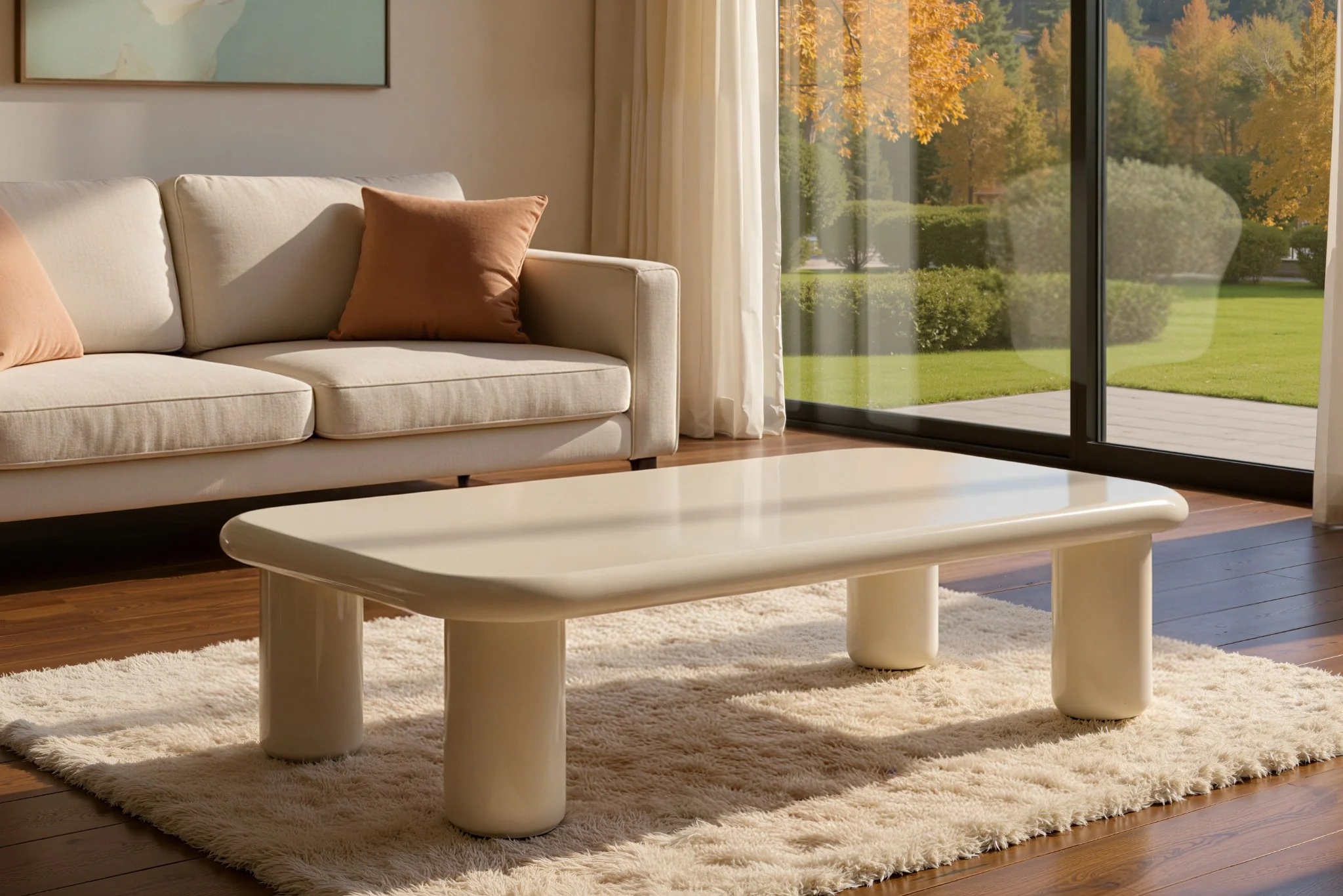 Pebble Companions Soft Hue Arc-Edge Long Table - Image 6