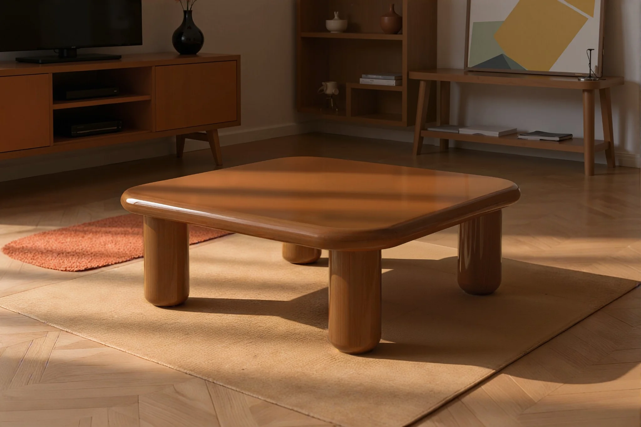 Pebble Companions Soft Hue Arc-Edge Coffee Table - Image 14