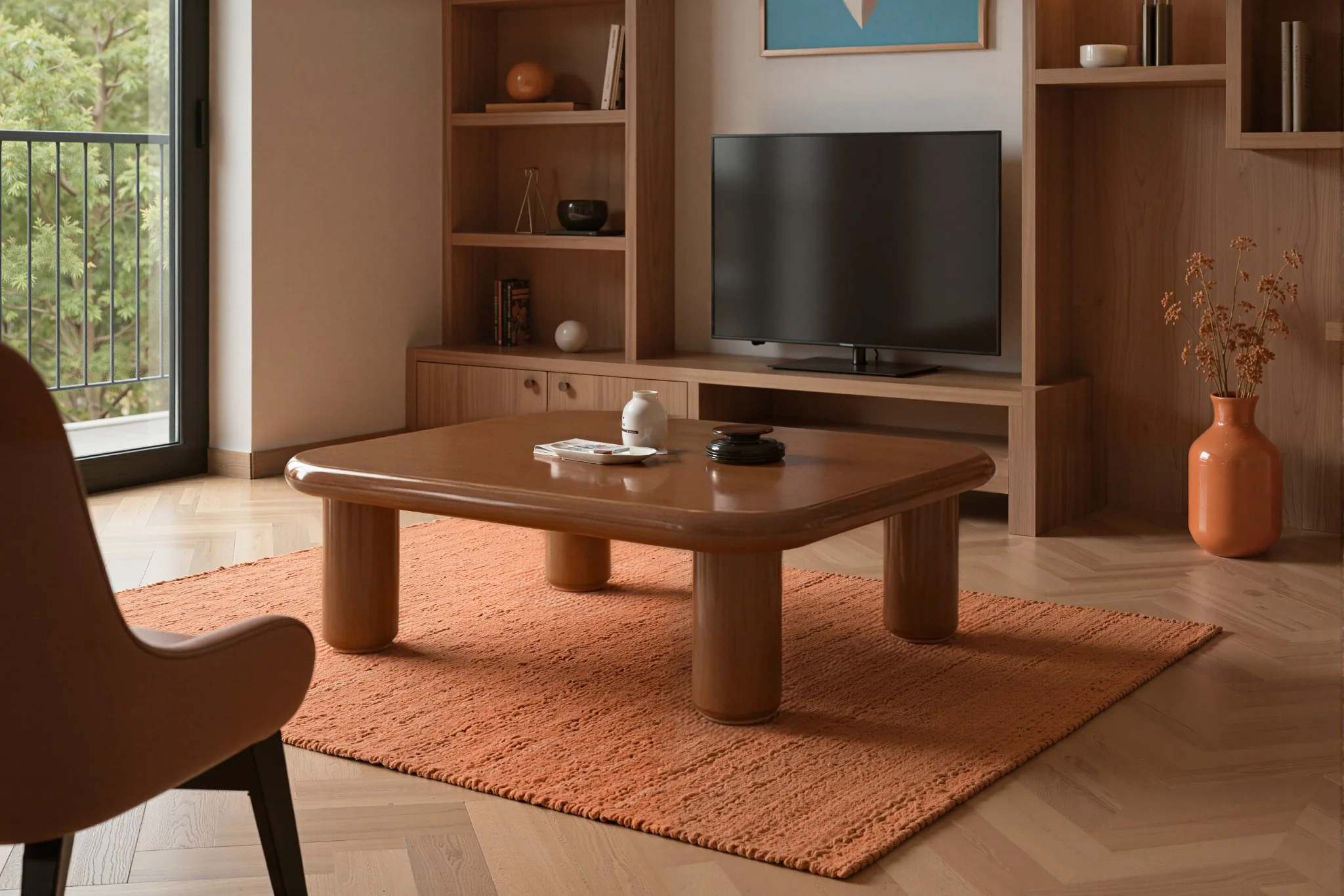 Pebble Companions Soft Hue Arc-Edge Coffee Table - Image 16