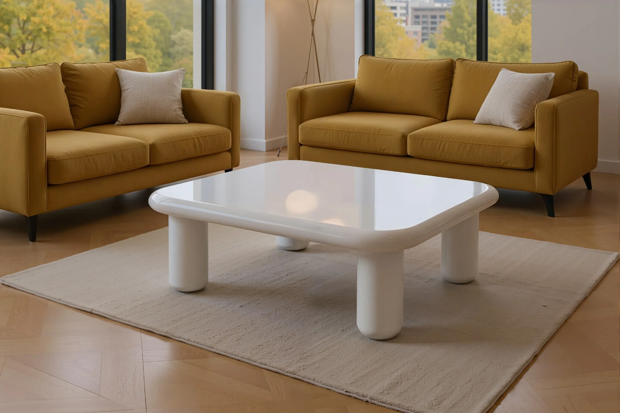 Pebble Companions Soft Hue Arc-Edge Coffee Table - Image 20
