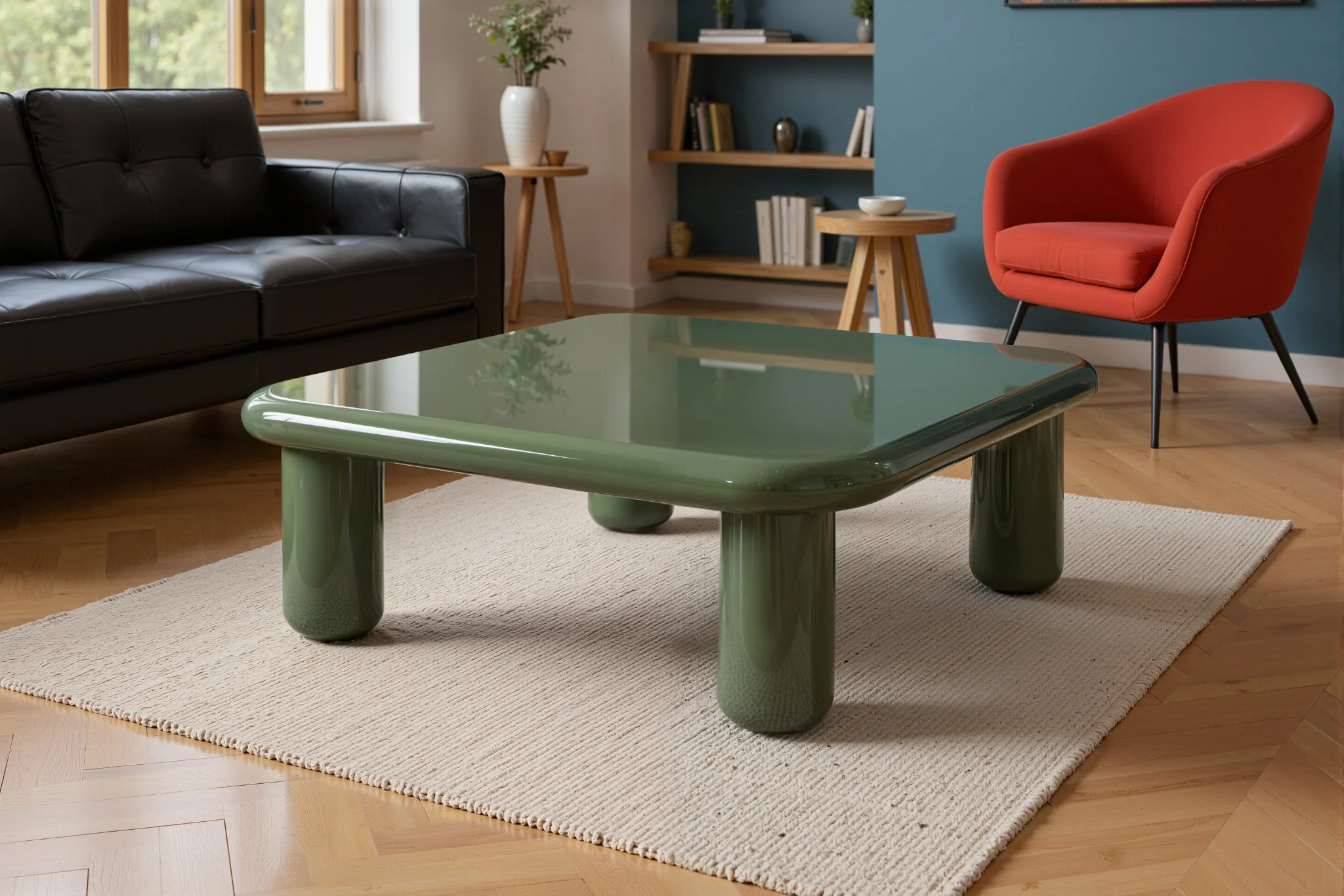 Pebble Companions Soft Hue Arc-Edge Coffee Table - Image 3