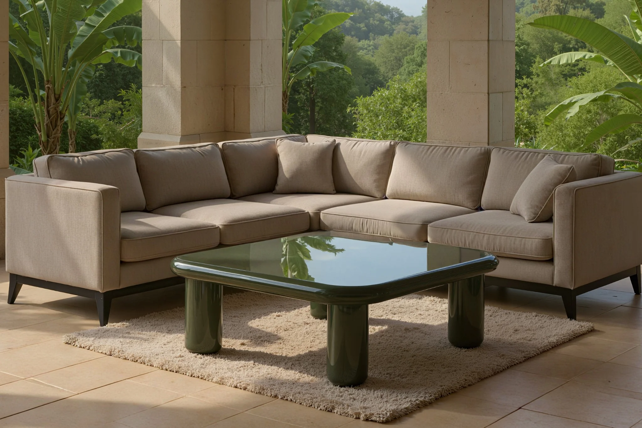 Pebble Companions Soft Hue Arc-Edge Coffee Table - Image 7