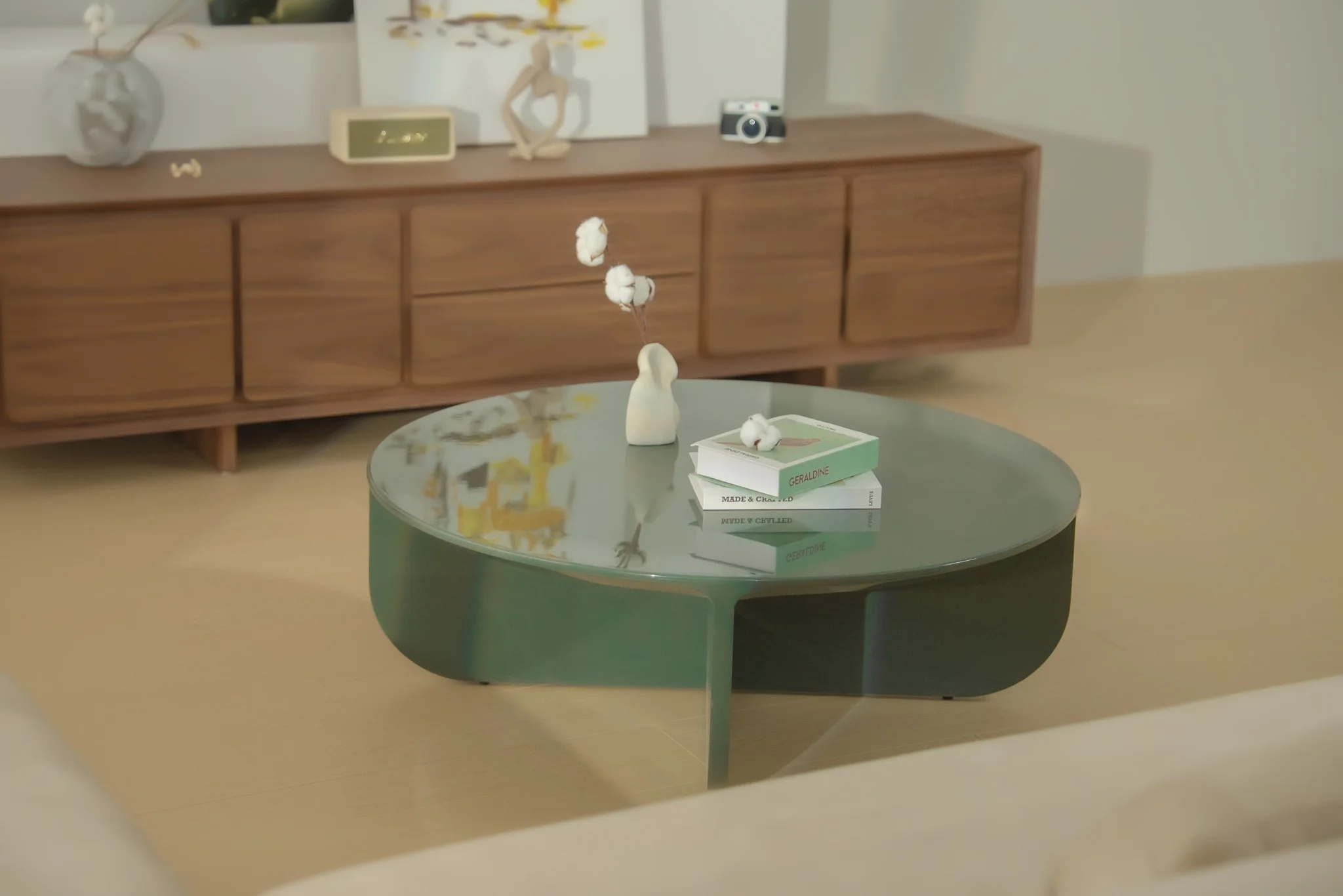 Petal Round Coffee Table with Side Table Set - Image 10