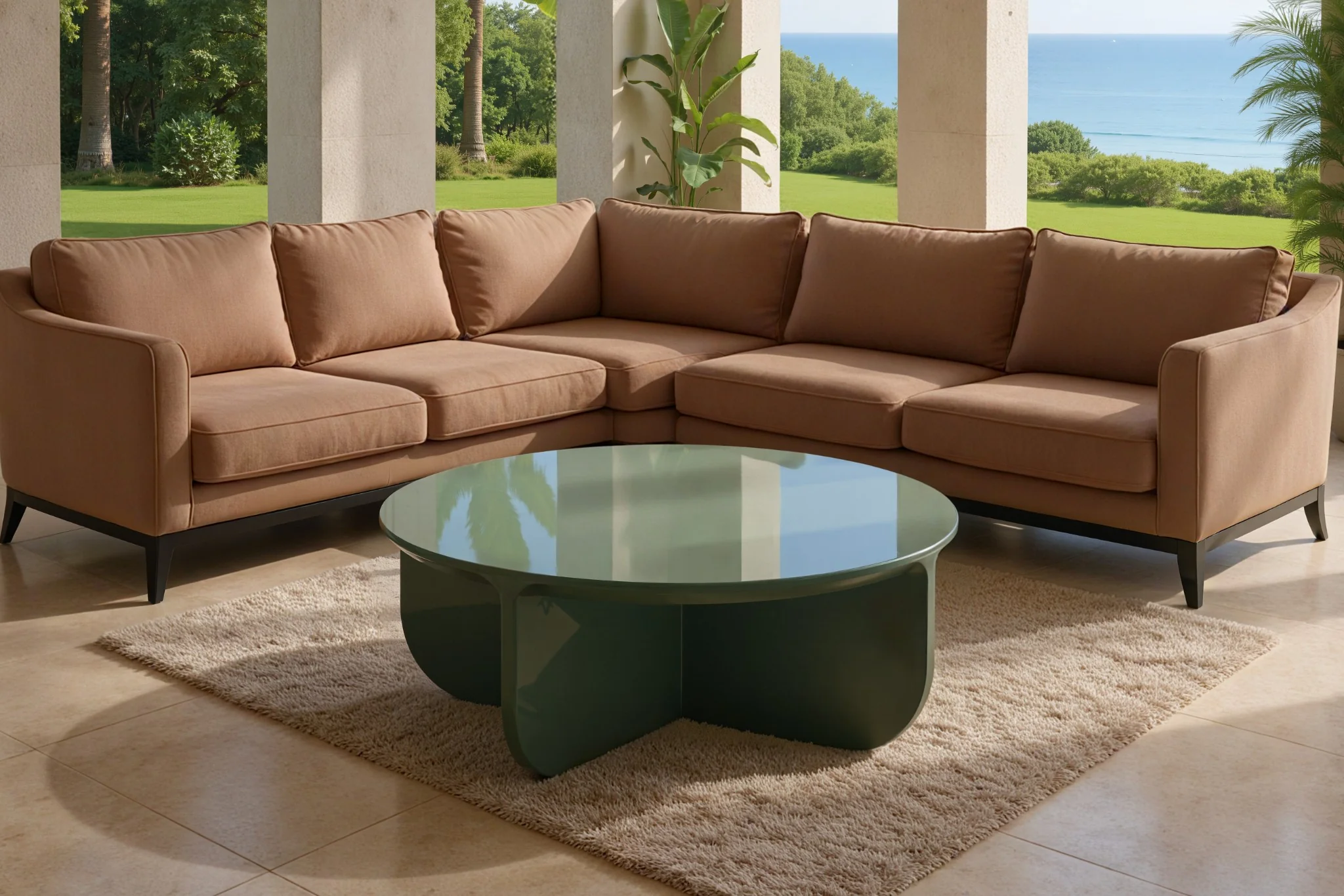 Petal Round Coffee Table with Side Table Set - Image 6