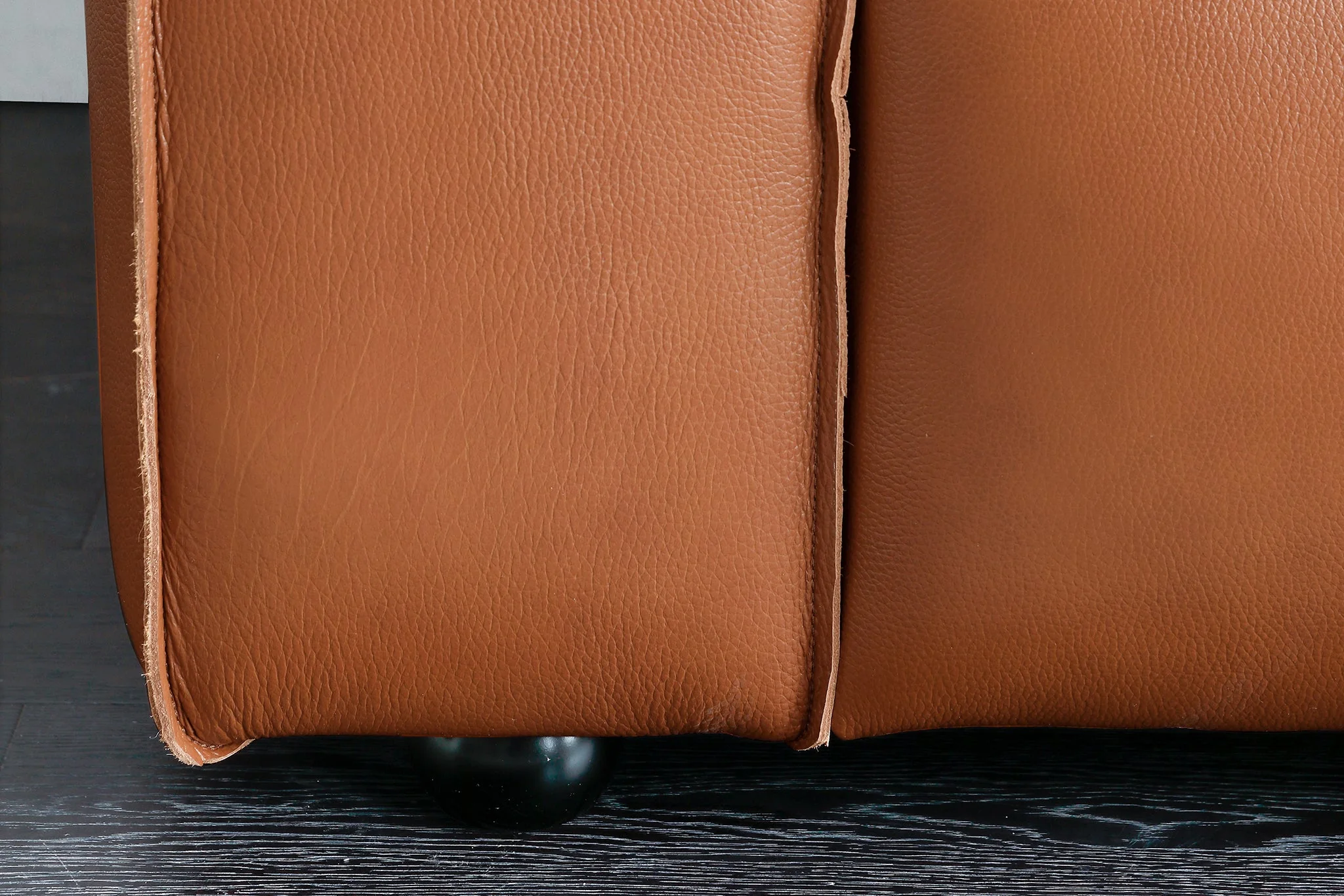Pomona 3-Seater Brown Leather Sofa - Image 4