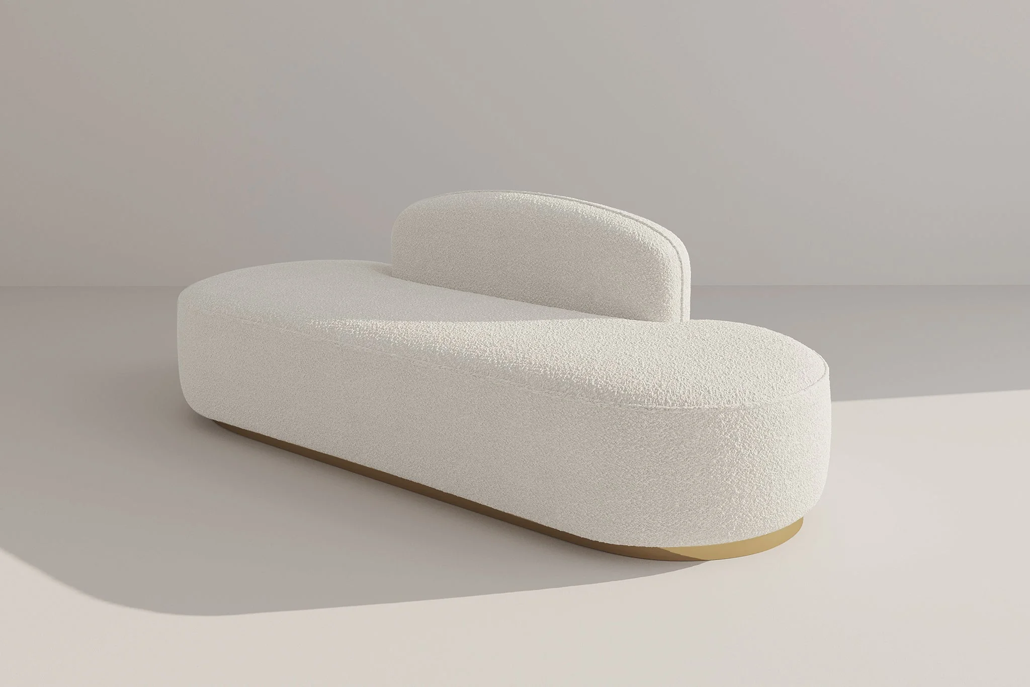 Rotondo Curved Armless 3-Seater Sofa Bench - Image 3