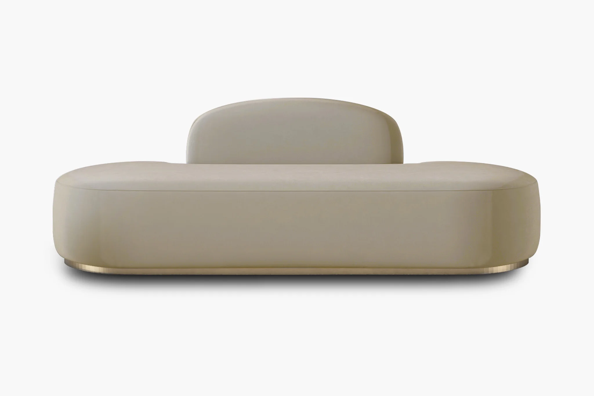 Rotondo Curved Armless 3-Seater Sofa Bench - Image 5