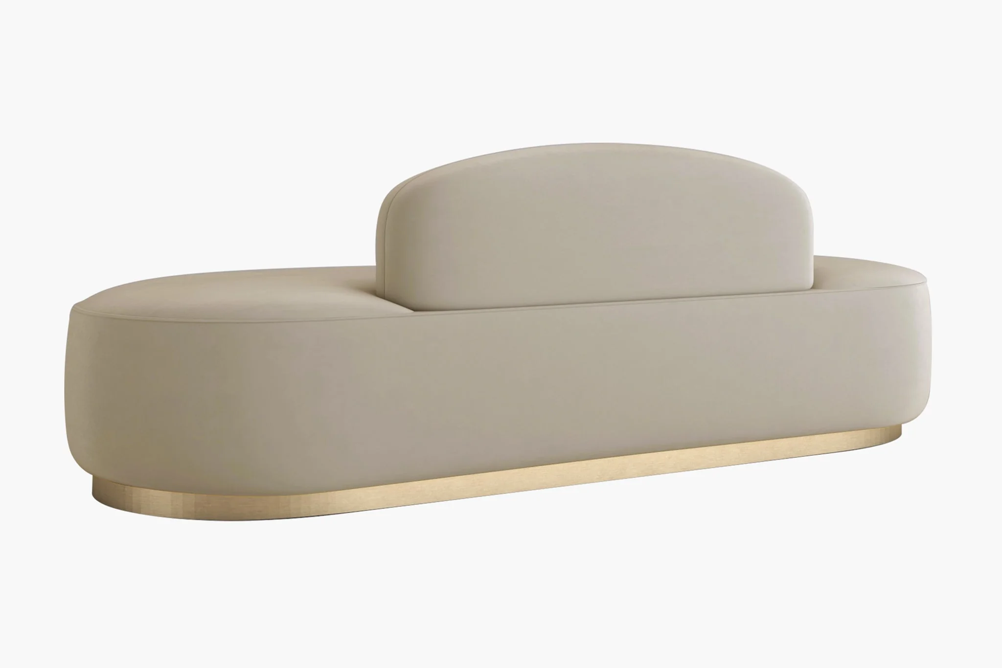 Rotondo Curved Armless 3-Seater Sofa Bench - Image 7