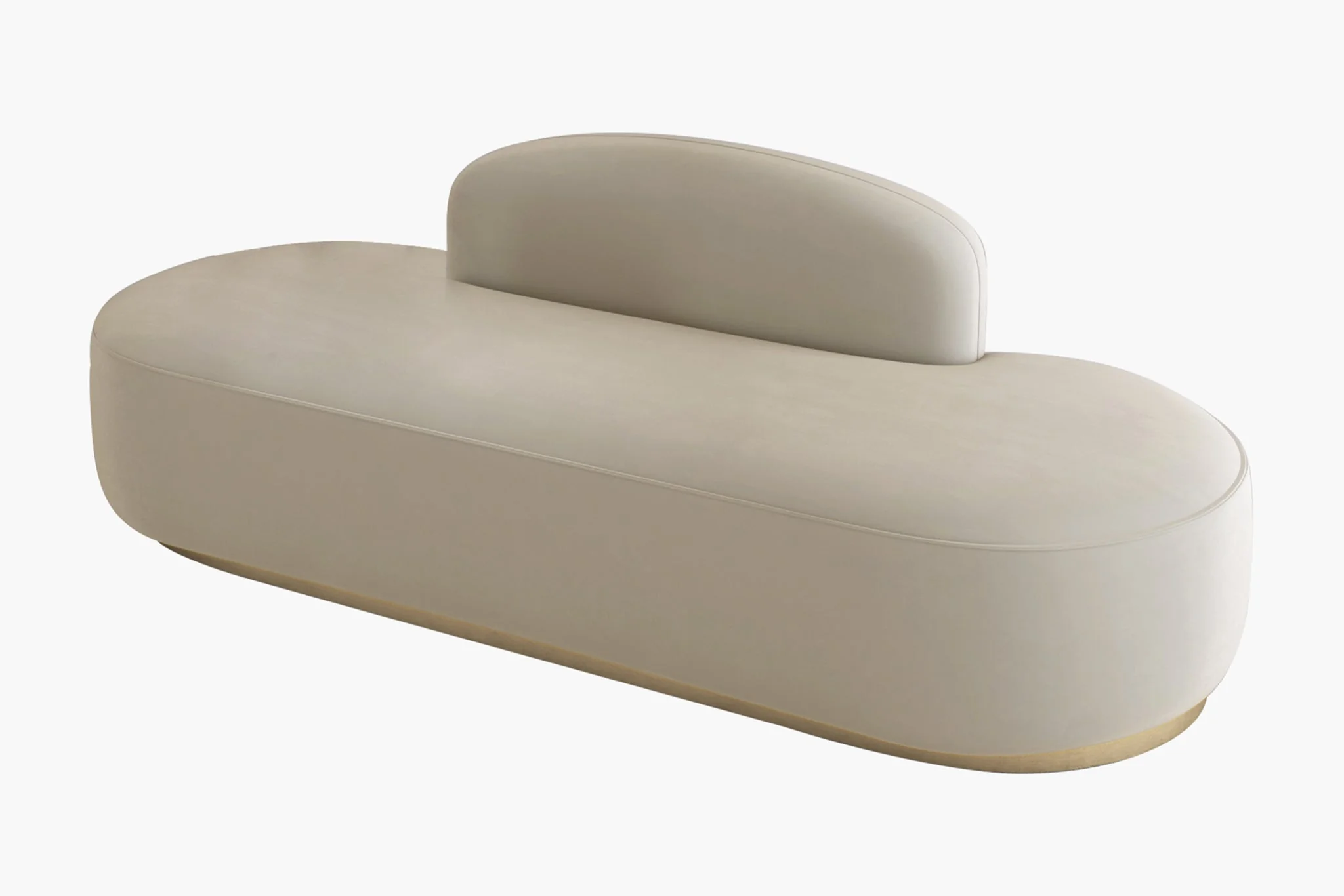 Rotondo Curved Armless 3-Seater Sofa Bench - Image 8
