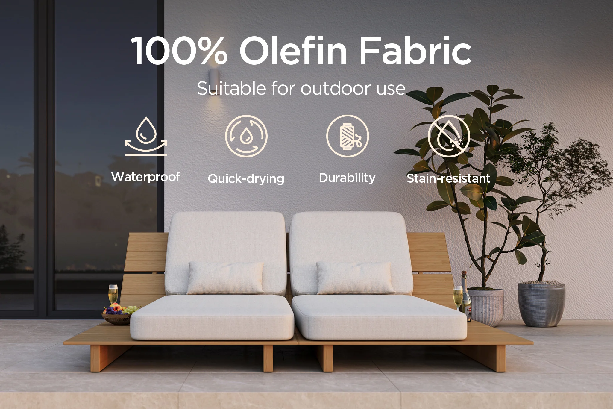 Solora Outdoor Aluminum Chaise Lounge with Cushion - Image 10