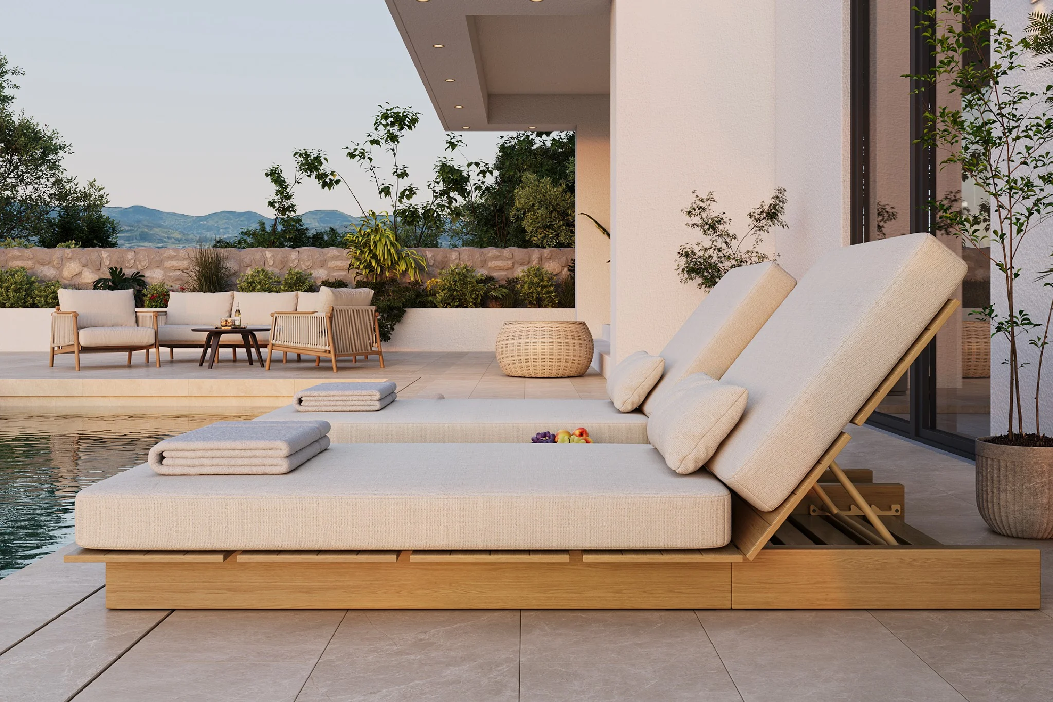 Solora Outdoor Aluminum Chaise Lounge with Cushion - Image 11