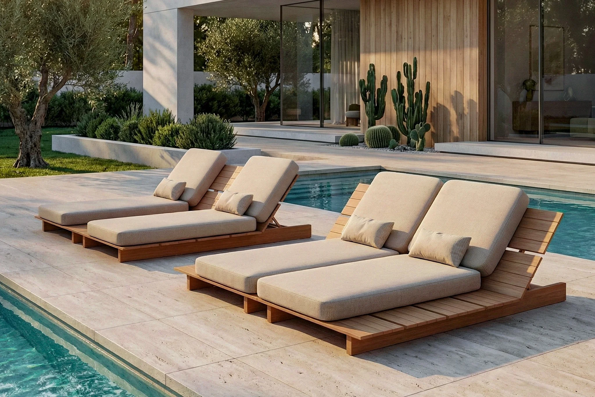 Solora Outdoor Aluminum Chaise Lounge with Cushion - Image 15