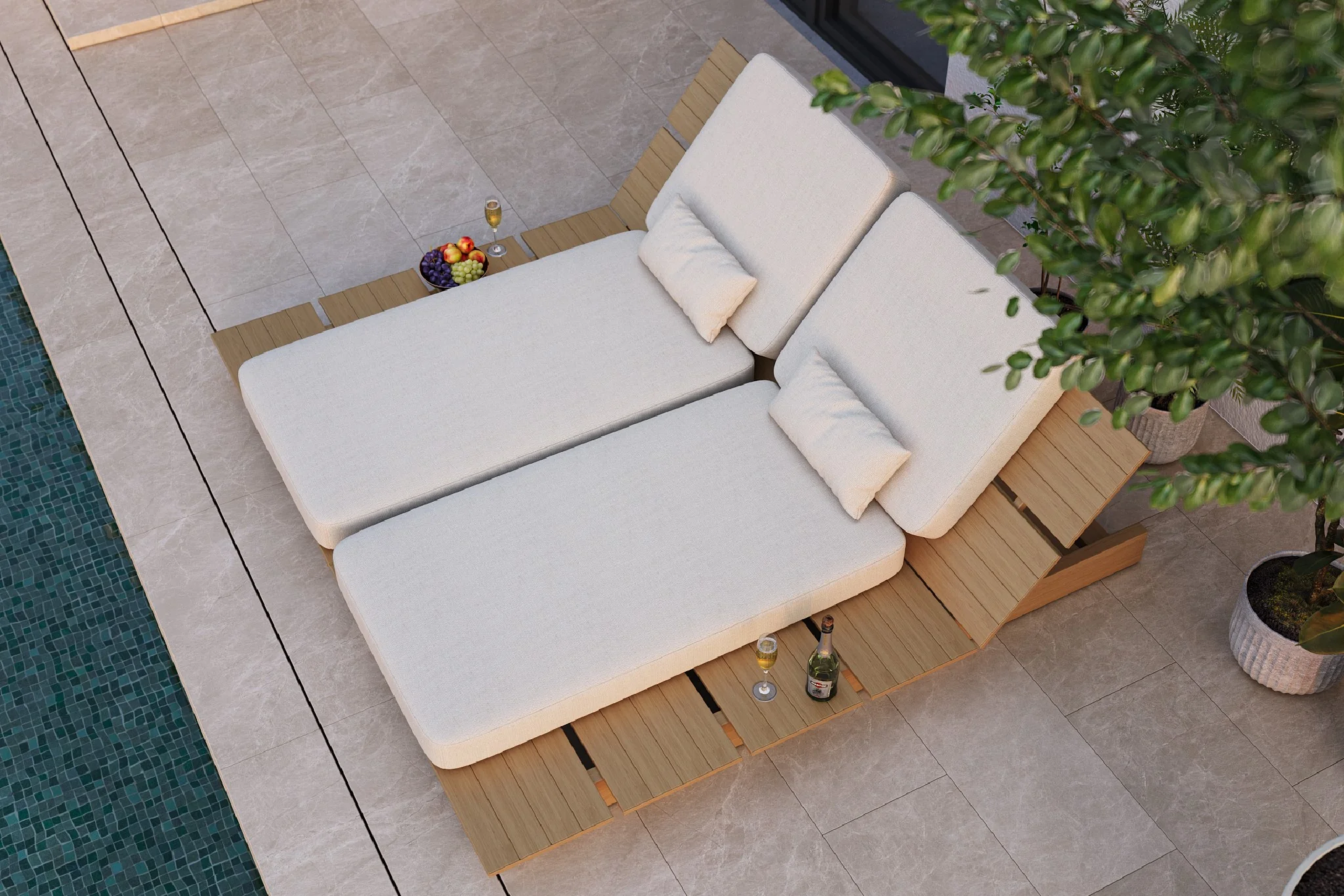 Solora Outdoor Aluminum Chaise Lounge with Cushion - Image 17