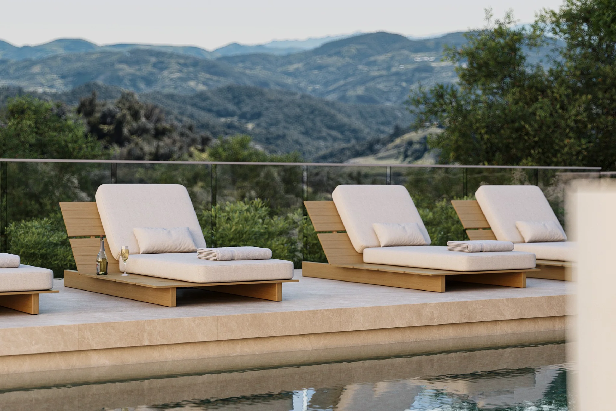 Solora Outdoor Aluminum Chaise Lounge with Cushion - Image 3