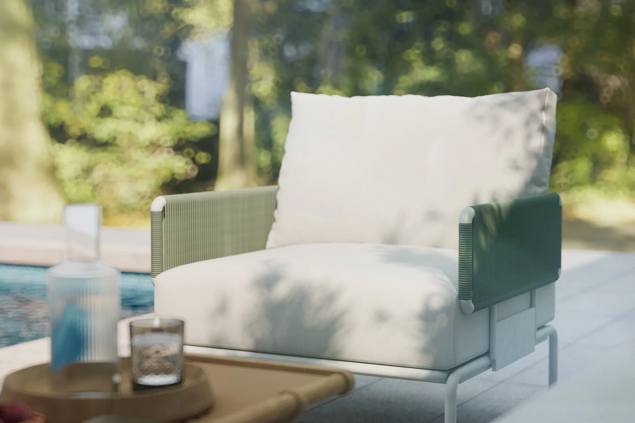 Sylva Aluminum Outdoor Modular Chair - Image 5