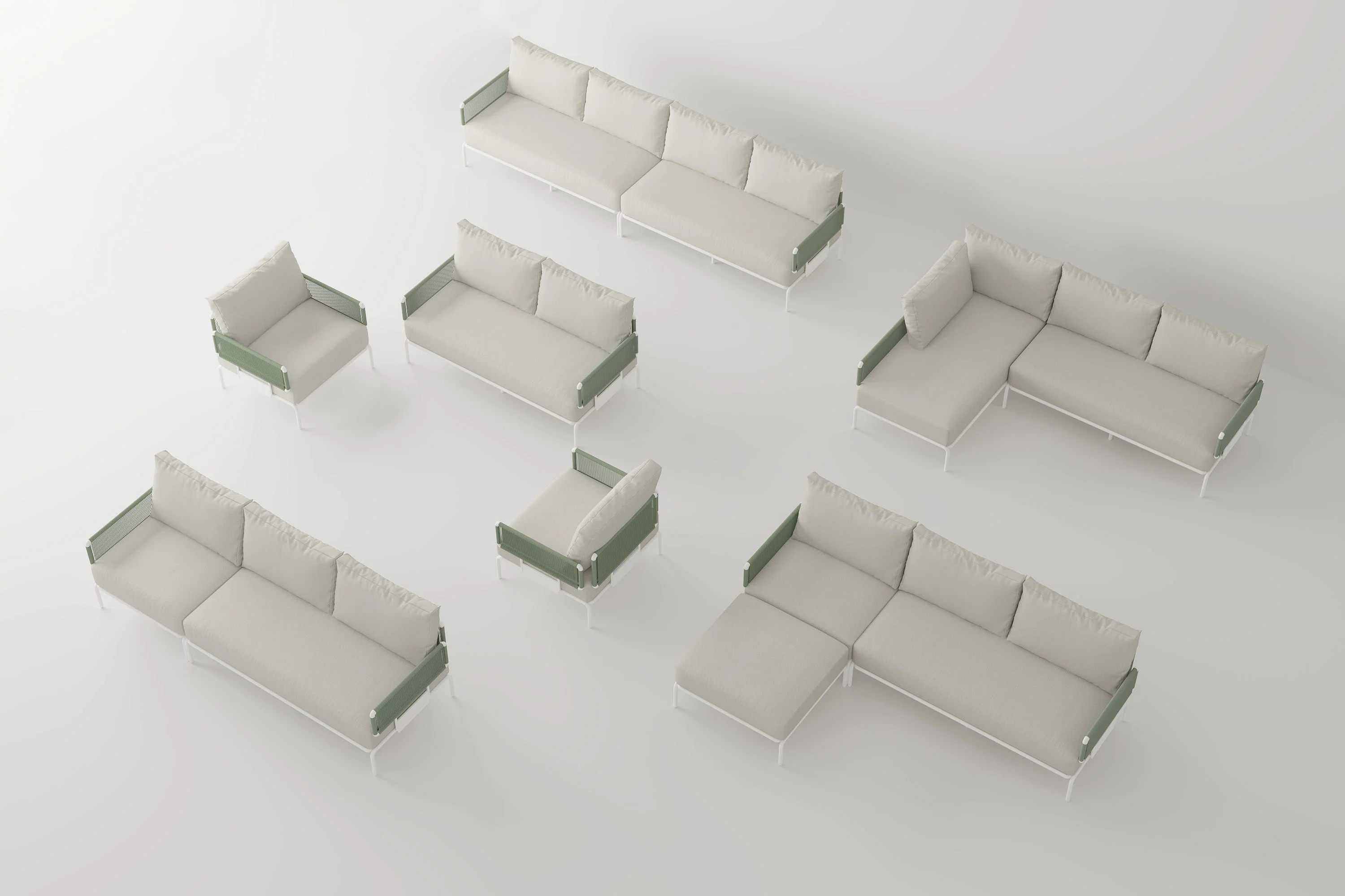 Sylva Aluminum Outdoor Modular Chair - Image 7