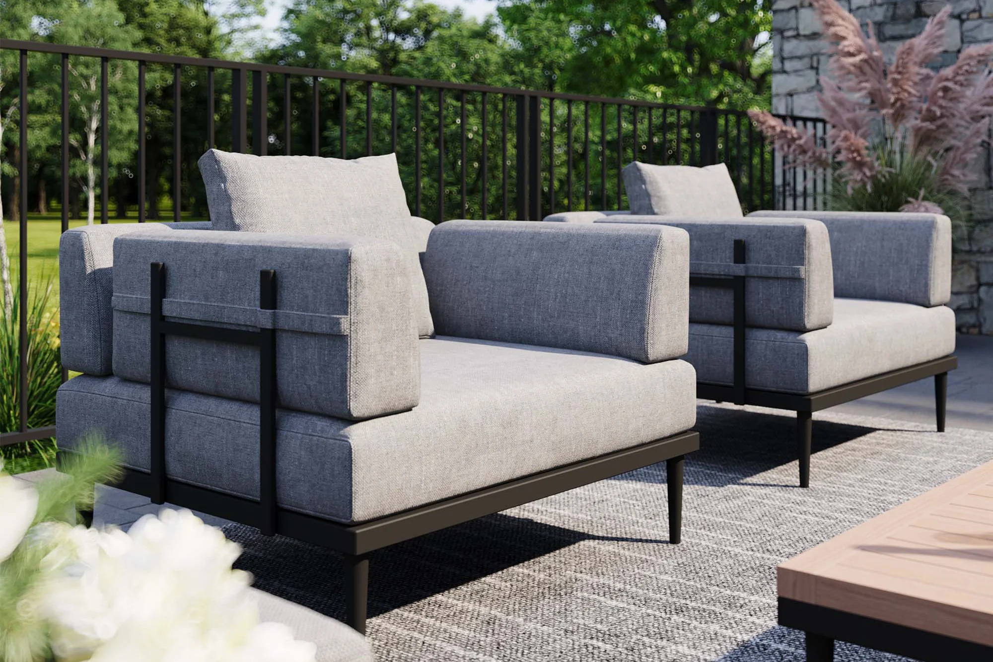Terra Modular Outdoor Sofa with Tables - Image 21