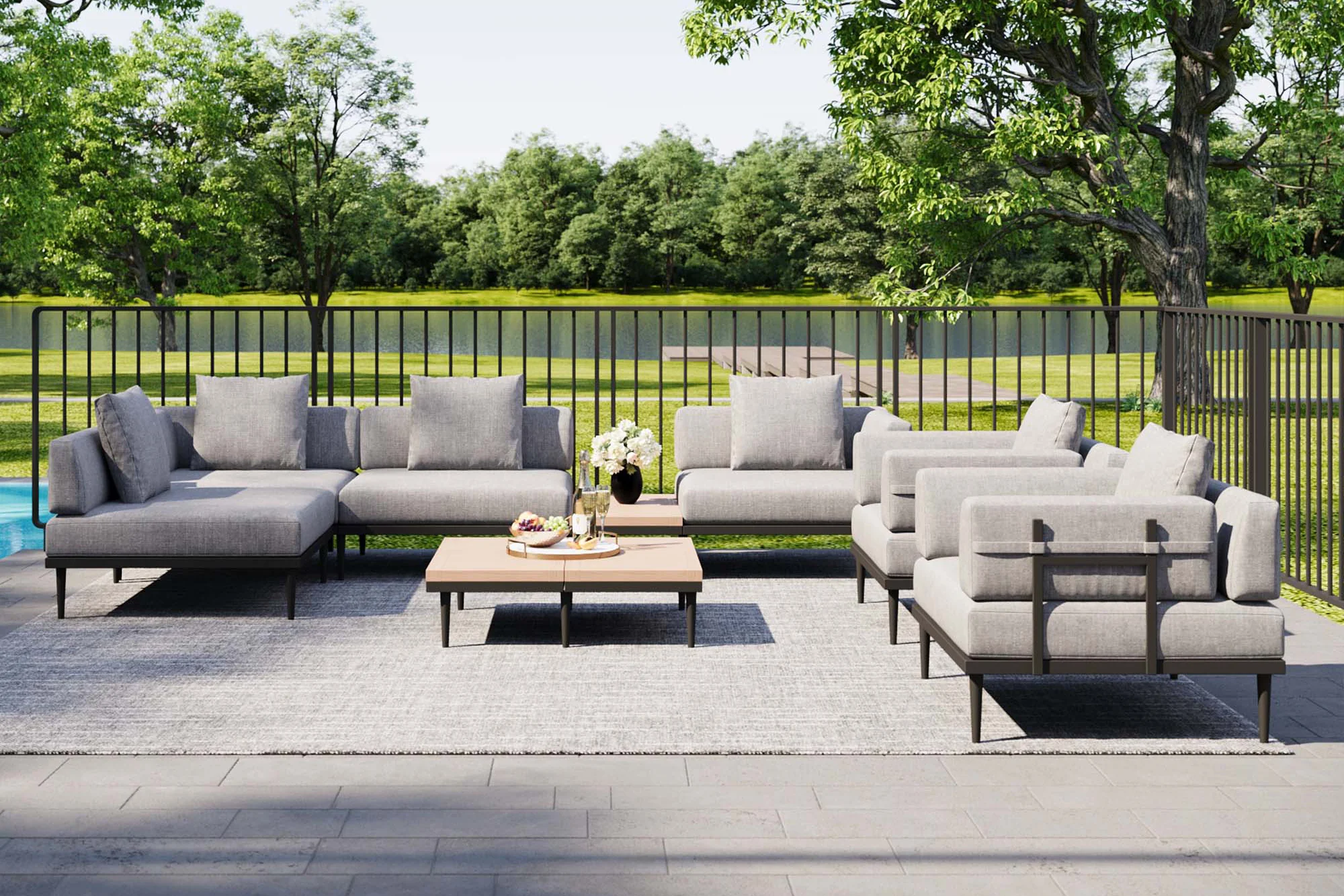 Terra Modular Outdoor Sofa with Tables - Image 23