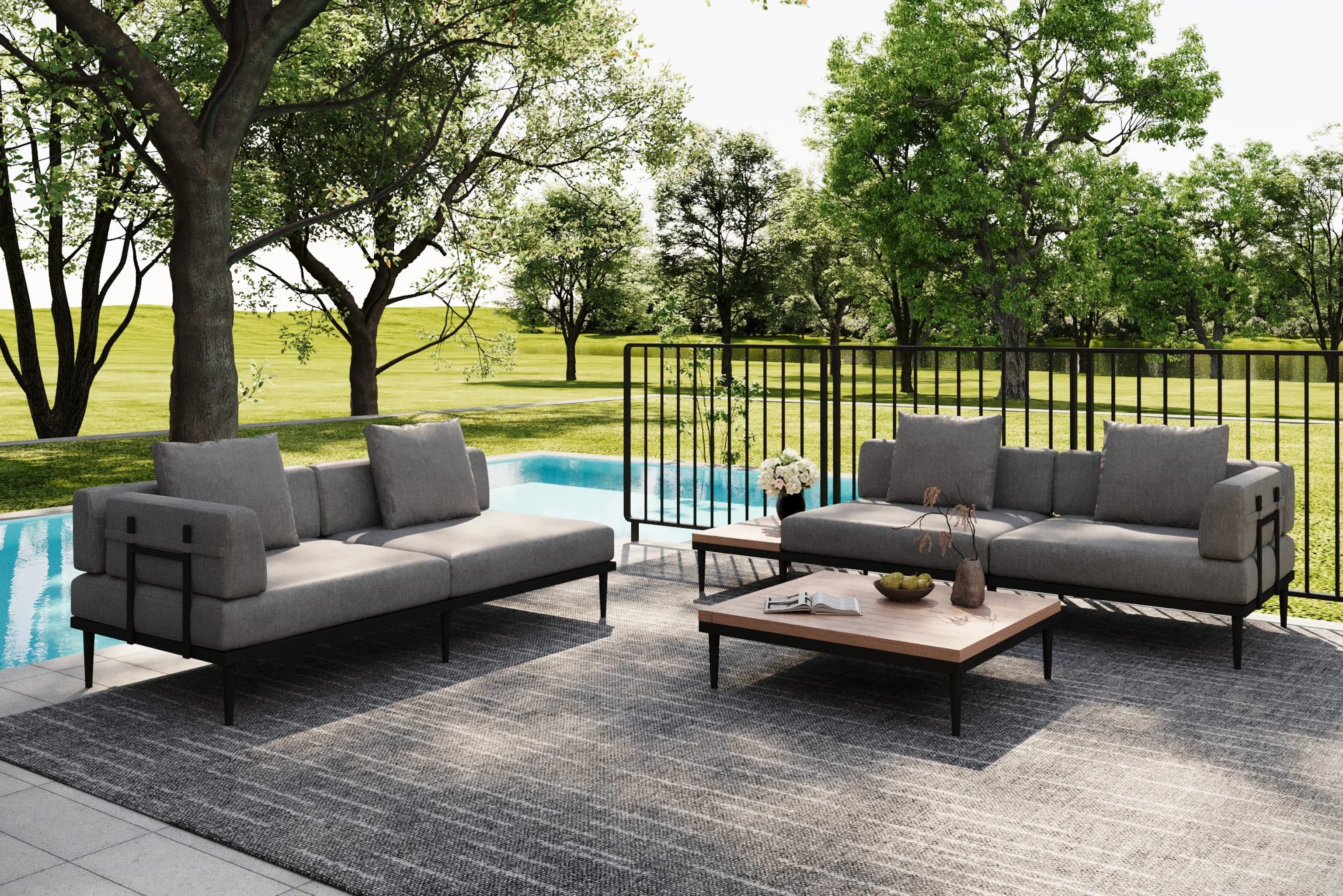 Terra Modular Outdoor Sofa with Tables - Image 3