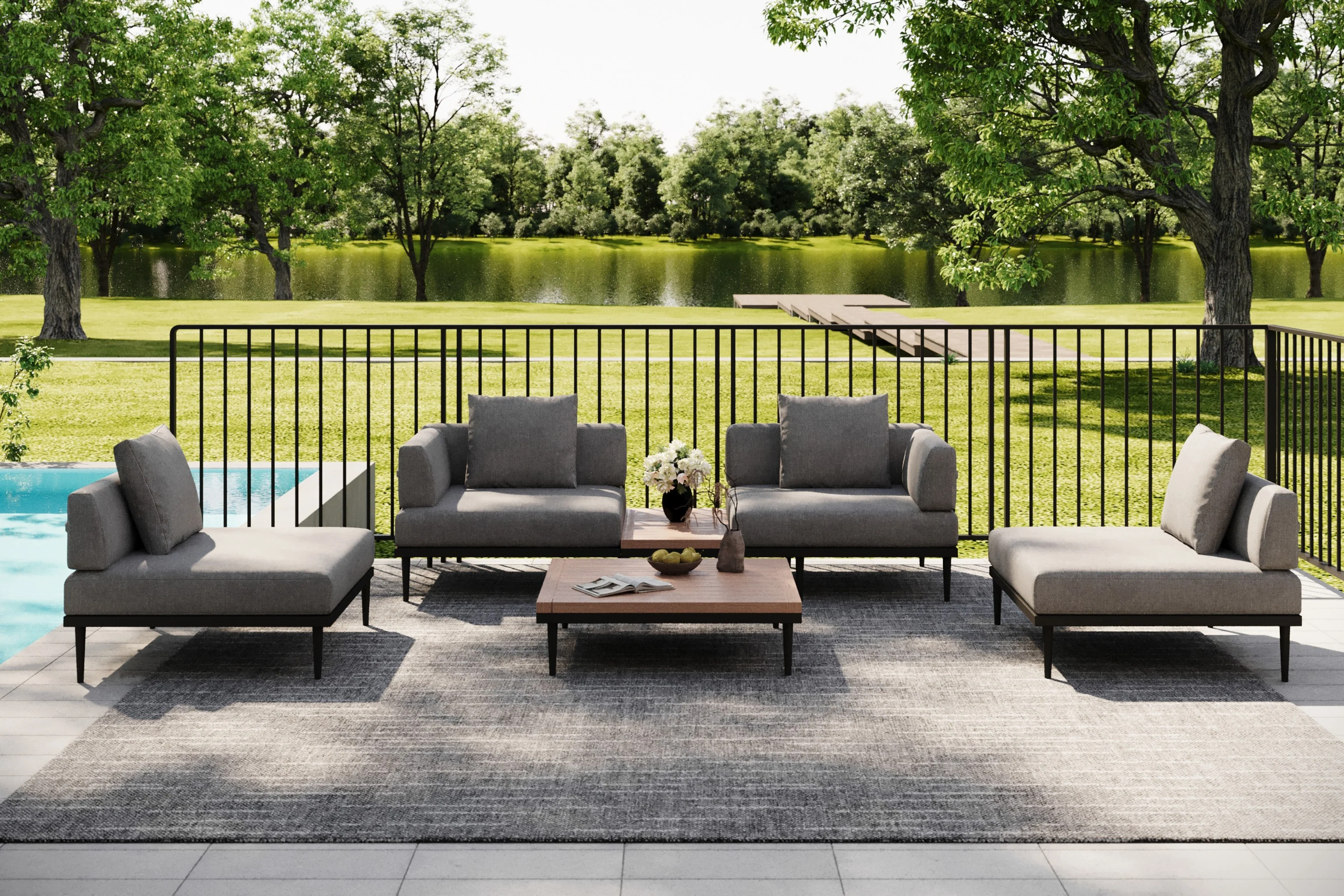 Terra Modular Outdoor Sofa with Tables - Image 32