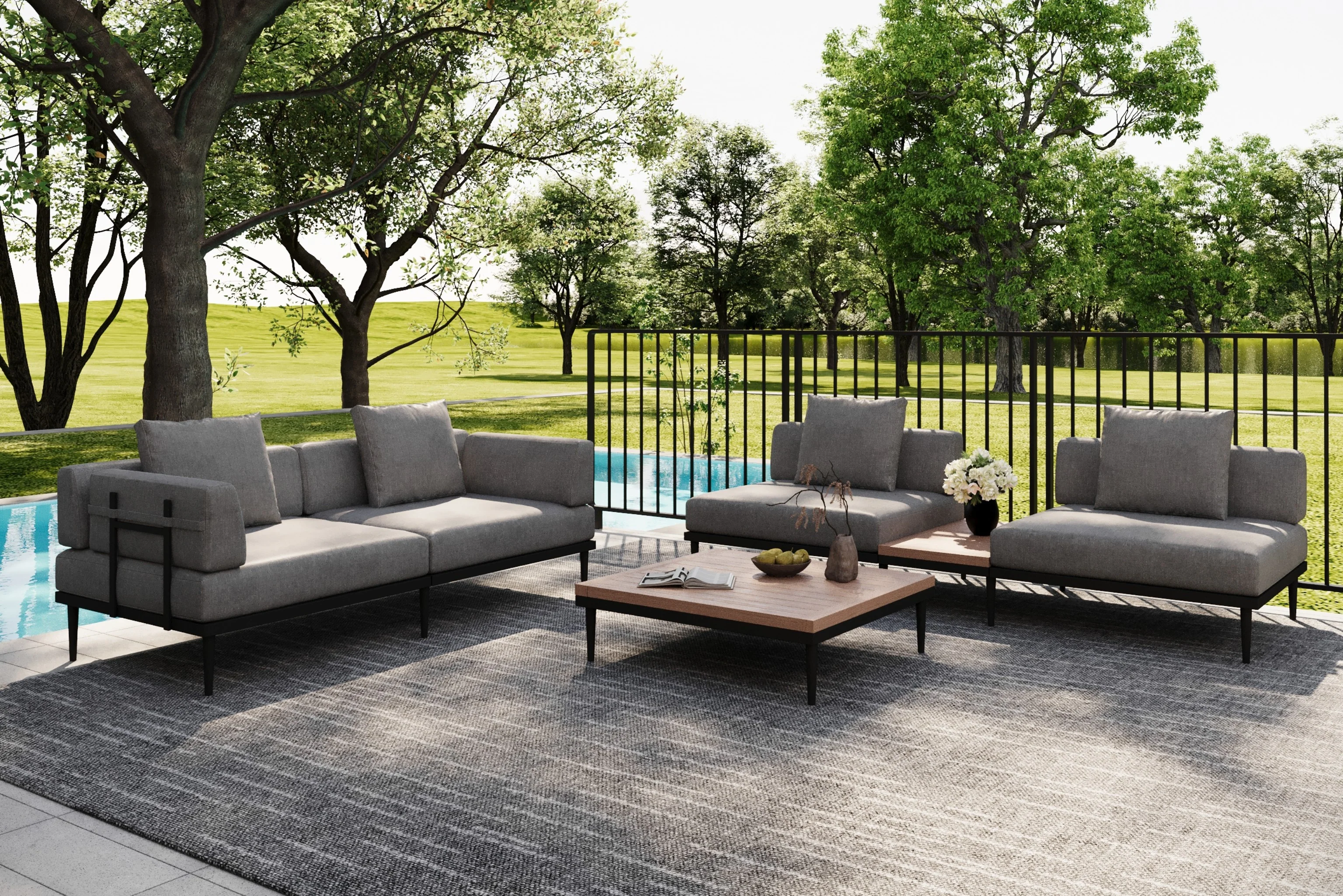 Terra Modular Outdoor Sofa with Tables - Image 6