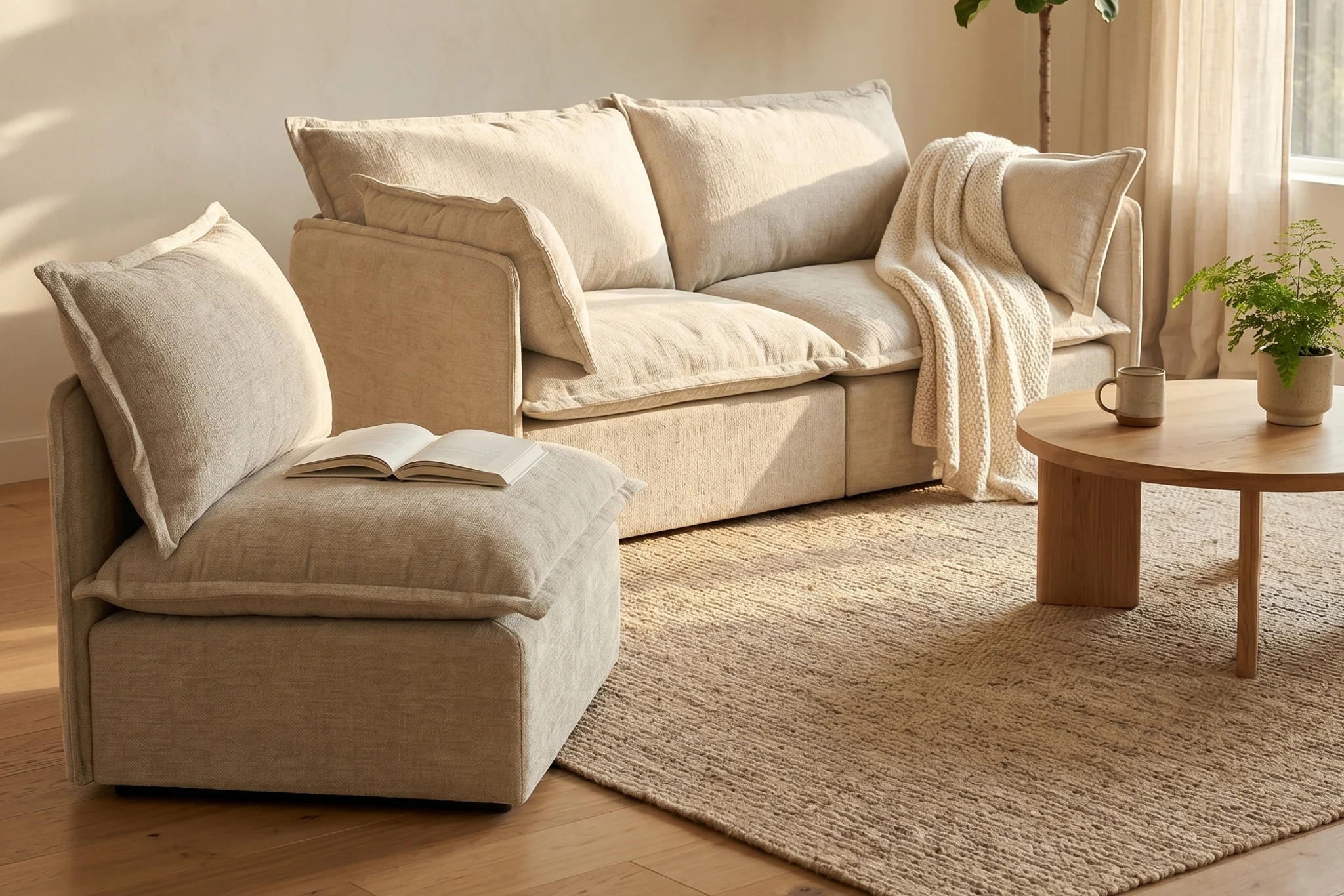 Vensa Modular Reversible Sectional Cloud Couch - Image 167