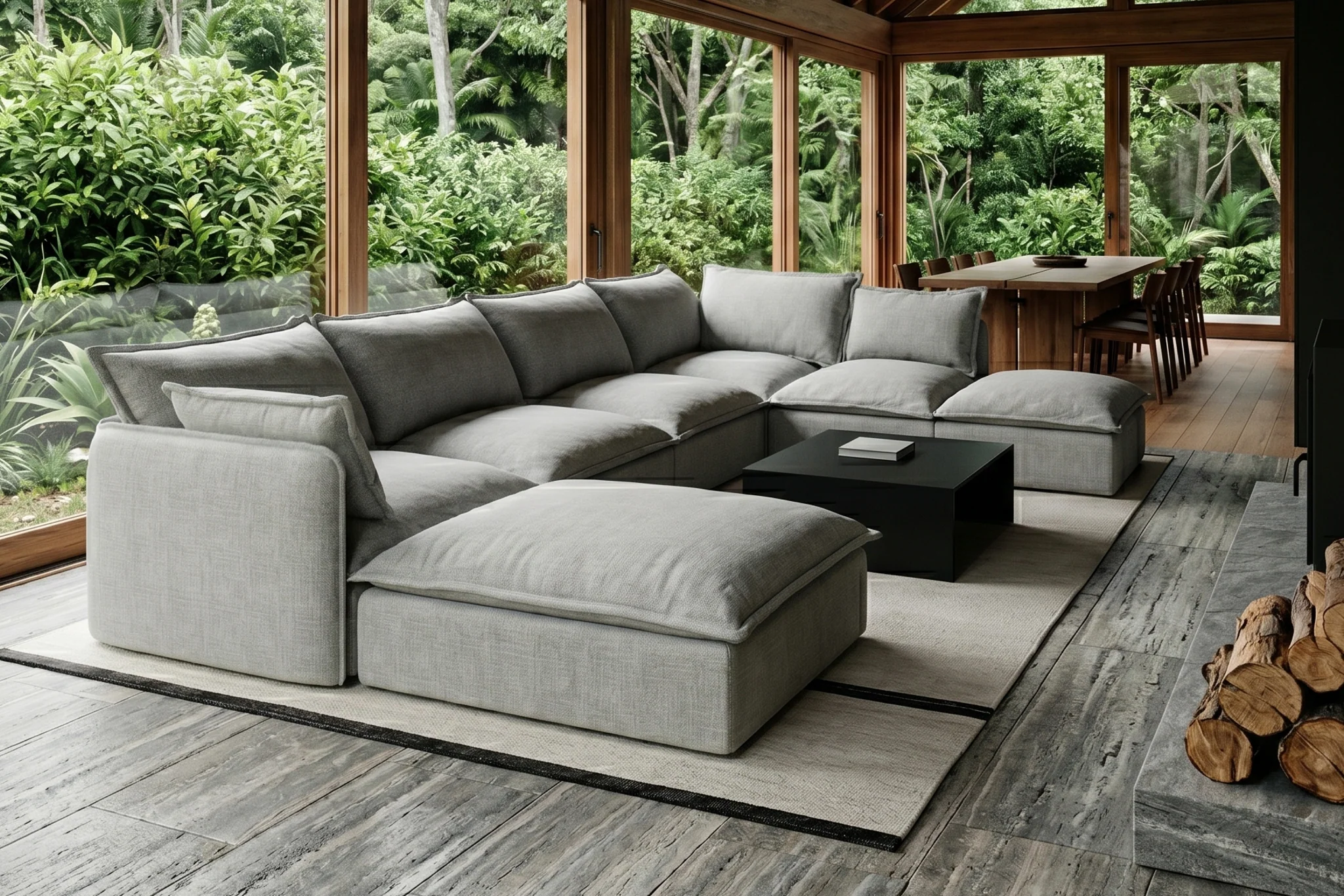 Vensa Modular Reversible Sectional Cloud Couch - Image 224