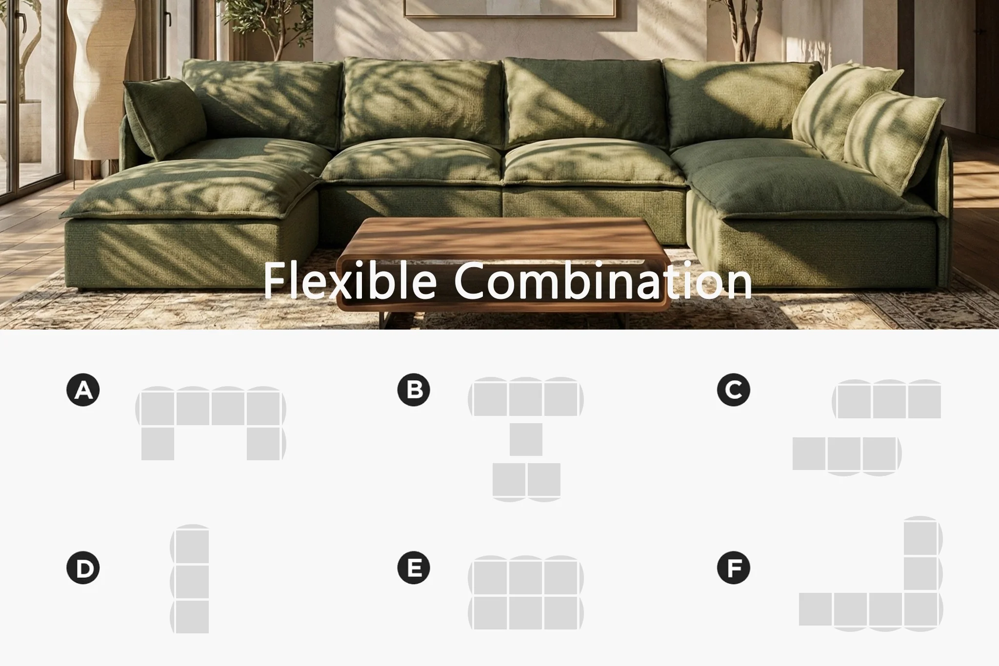 Vensa Modular Reversible Sectional Cloud Couch - Image 4