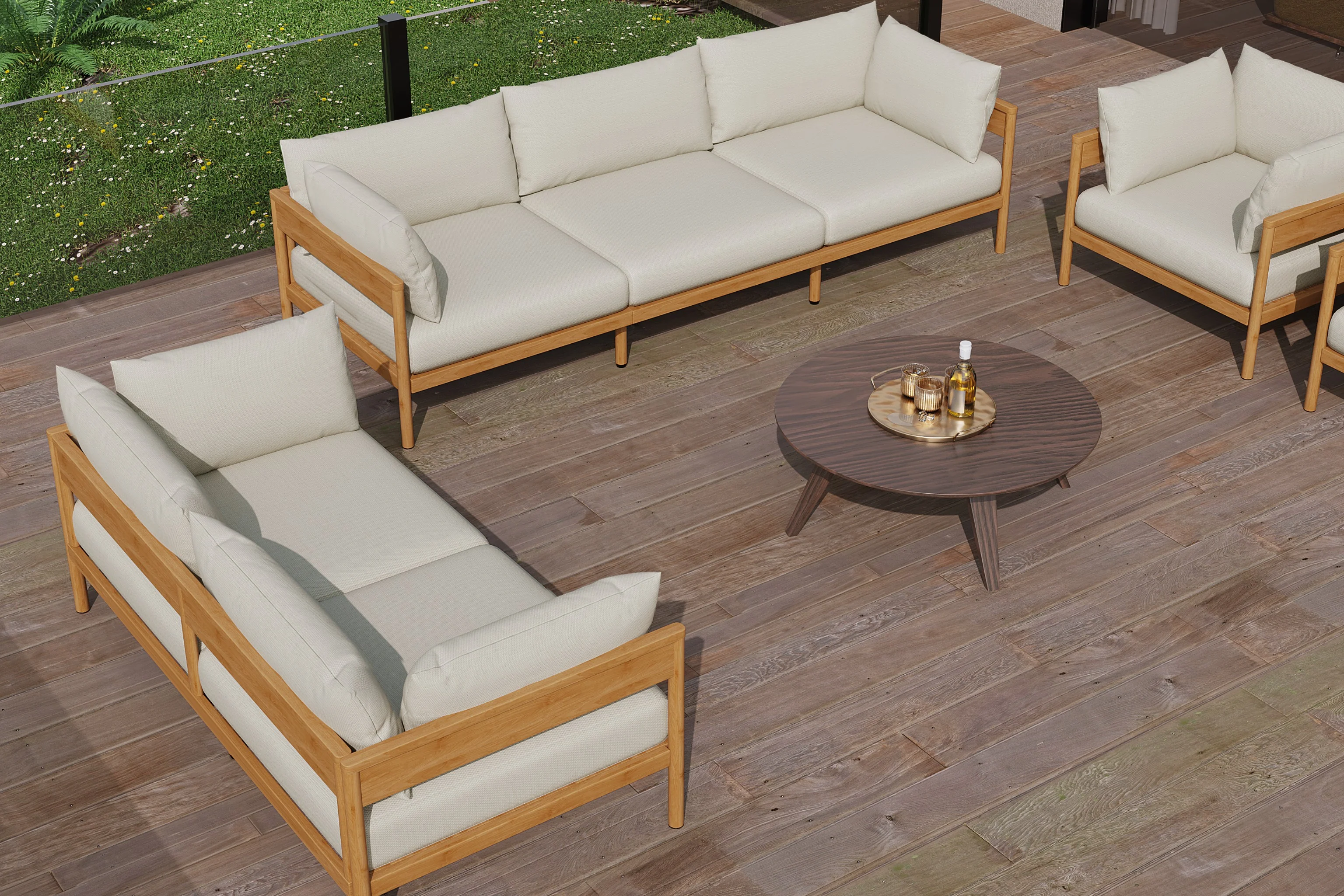Vento Outdoor Modular Sectional Sofa Set - Image 12