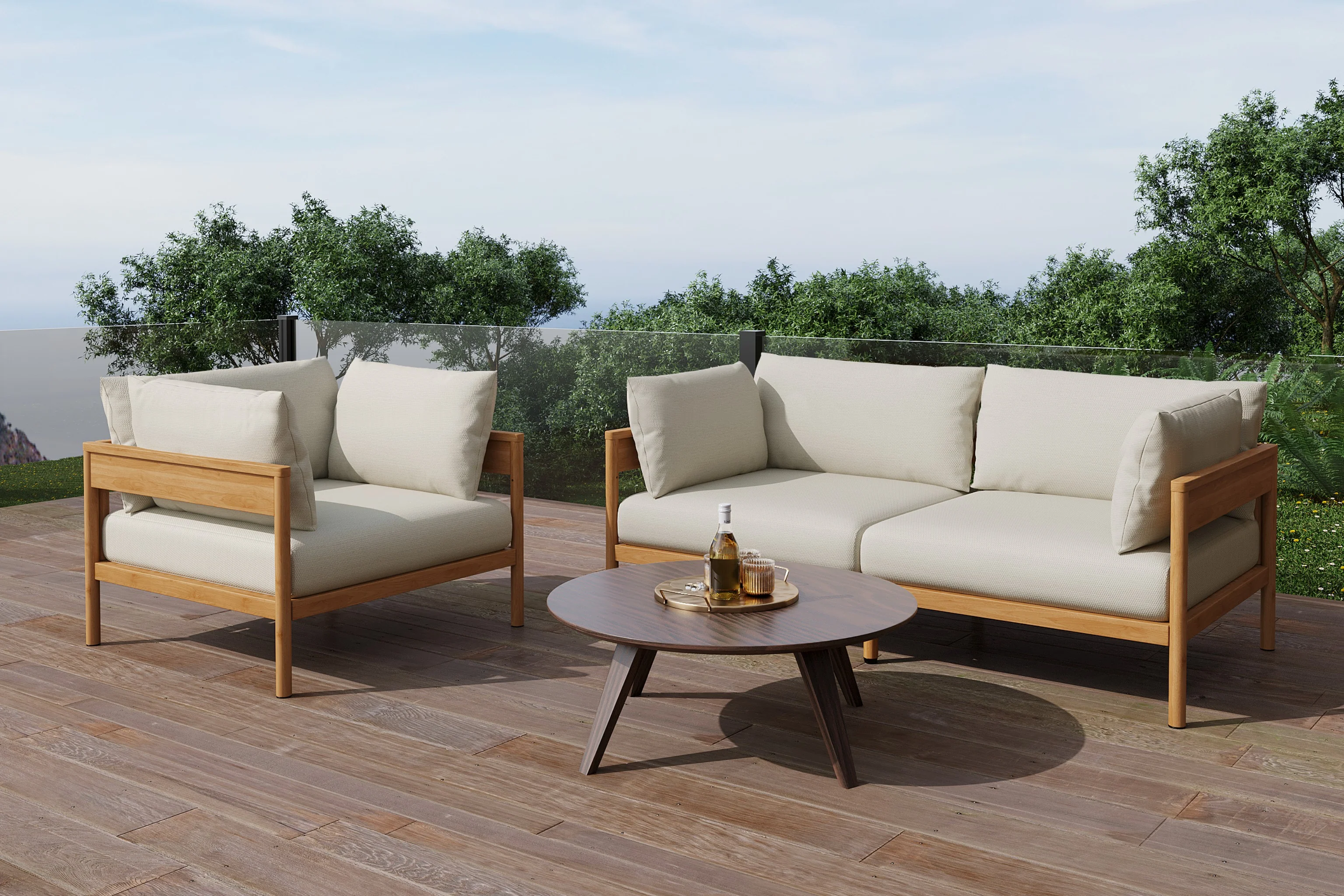 Vento Outdoor Modular Sectional Sofa Set - Image 13