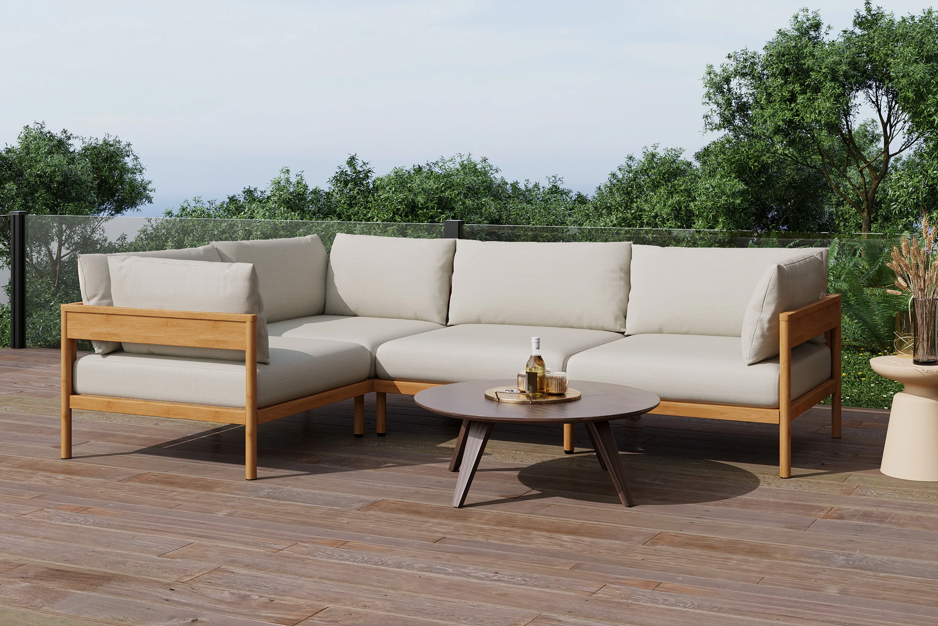 Vento Outdoor Modular Sectional Sofa Set - Image 25