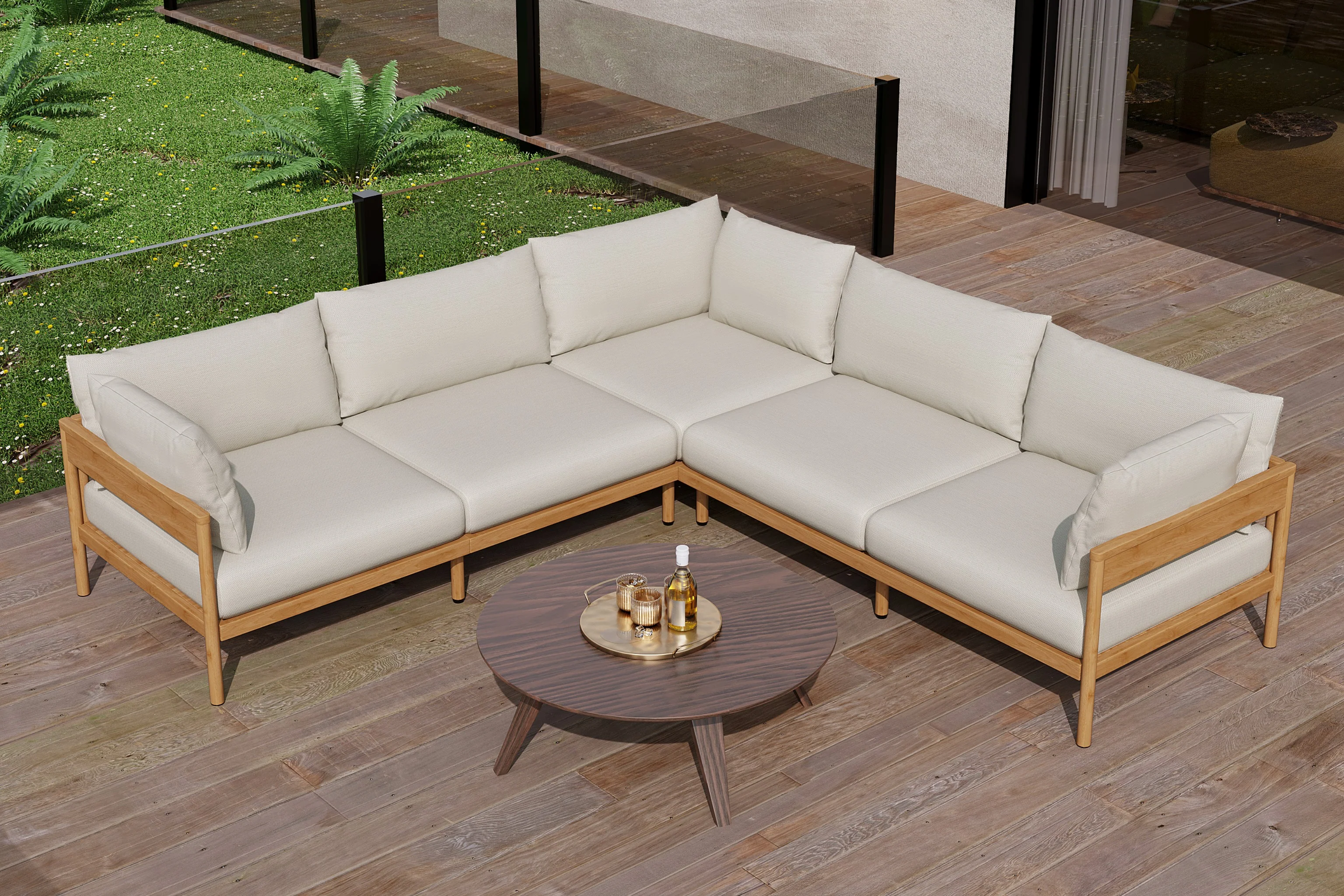 Vento Outdoor Modular Sectional Sofa Set - Image 32