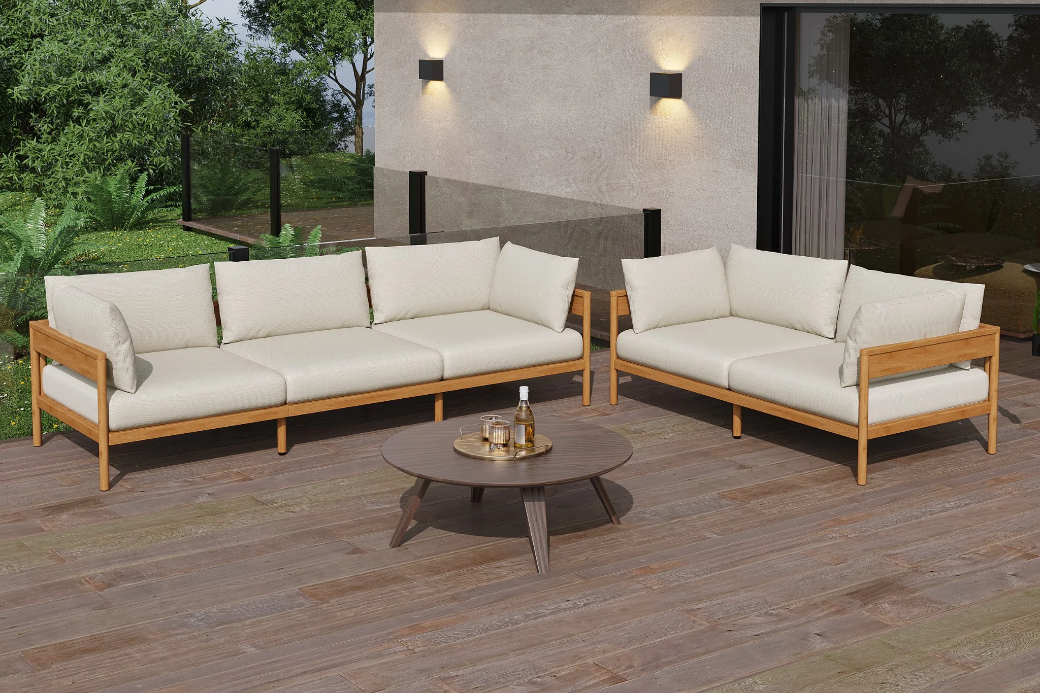 Vento Outdoor Modular Sectional Sofa Set - Image 33